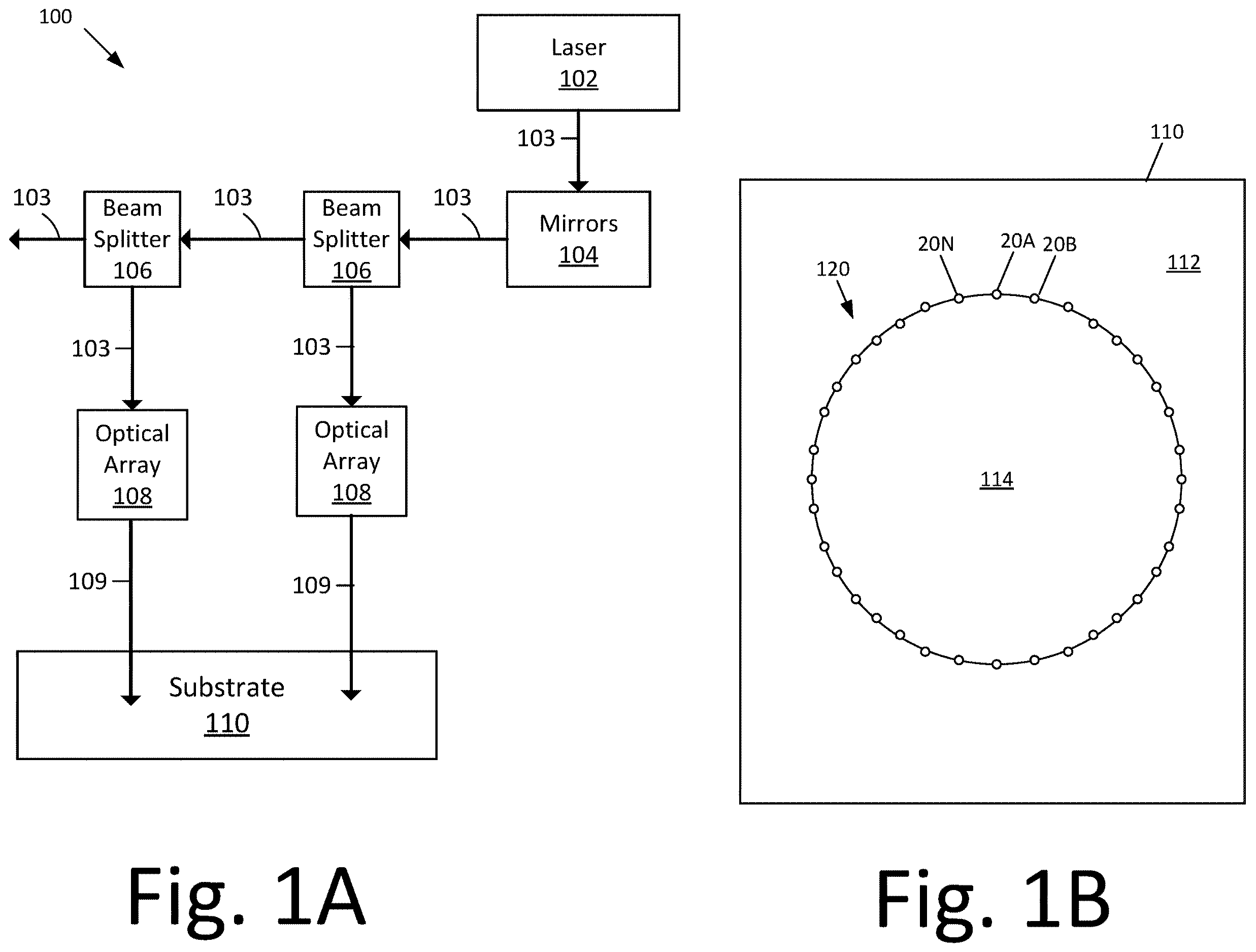 Patent US12564898 Figure 1 – Structured discrete beam formation for cutting transparent substrates