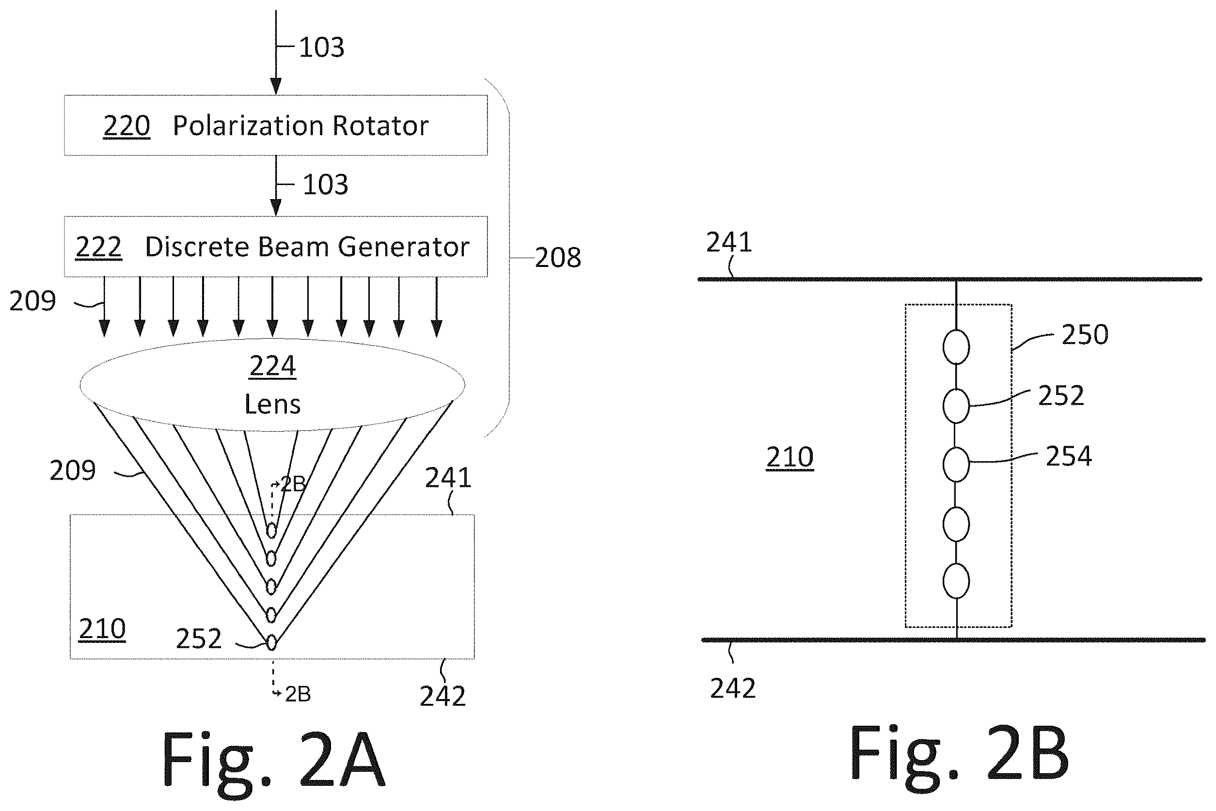 Patent US12564898 Figure 2 – Structured discrete beam formation for cutting transparent substrates