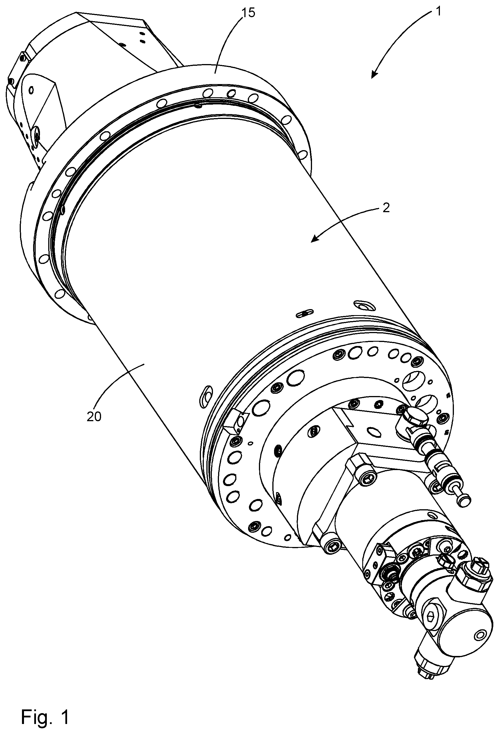Patent US12564909 Figure 1 – Motor spindle