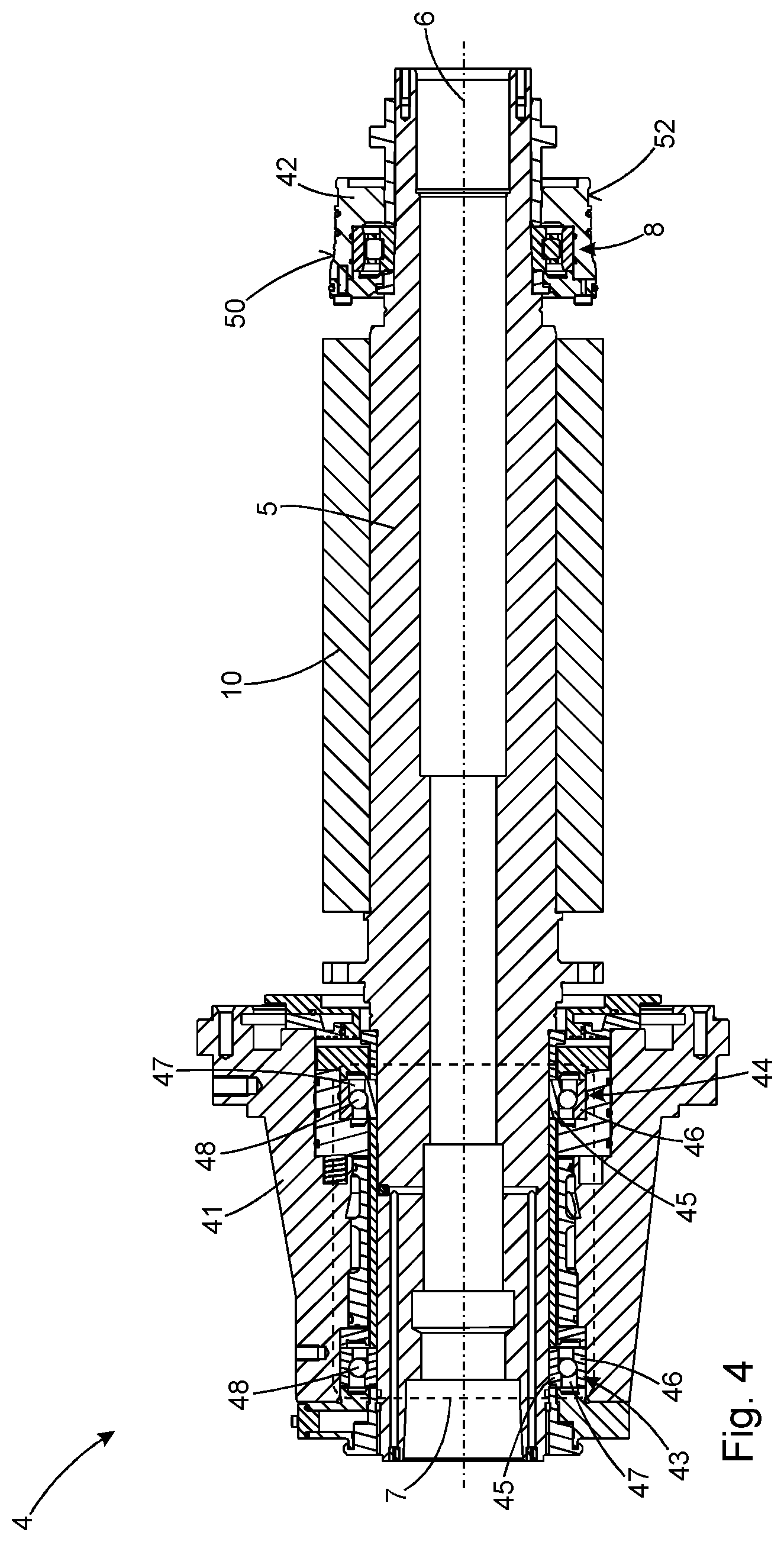 Patent US12564909 Figure 3 – Motor spindle