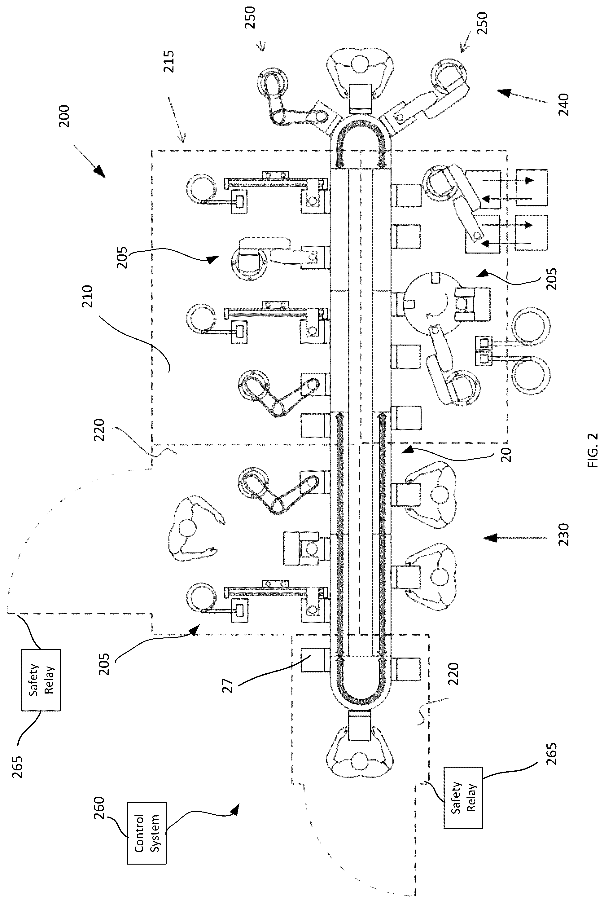 Patent US12564910 Figure 2 – System and method for collaborative linear motor conveyor operation