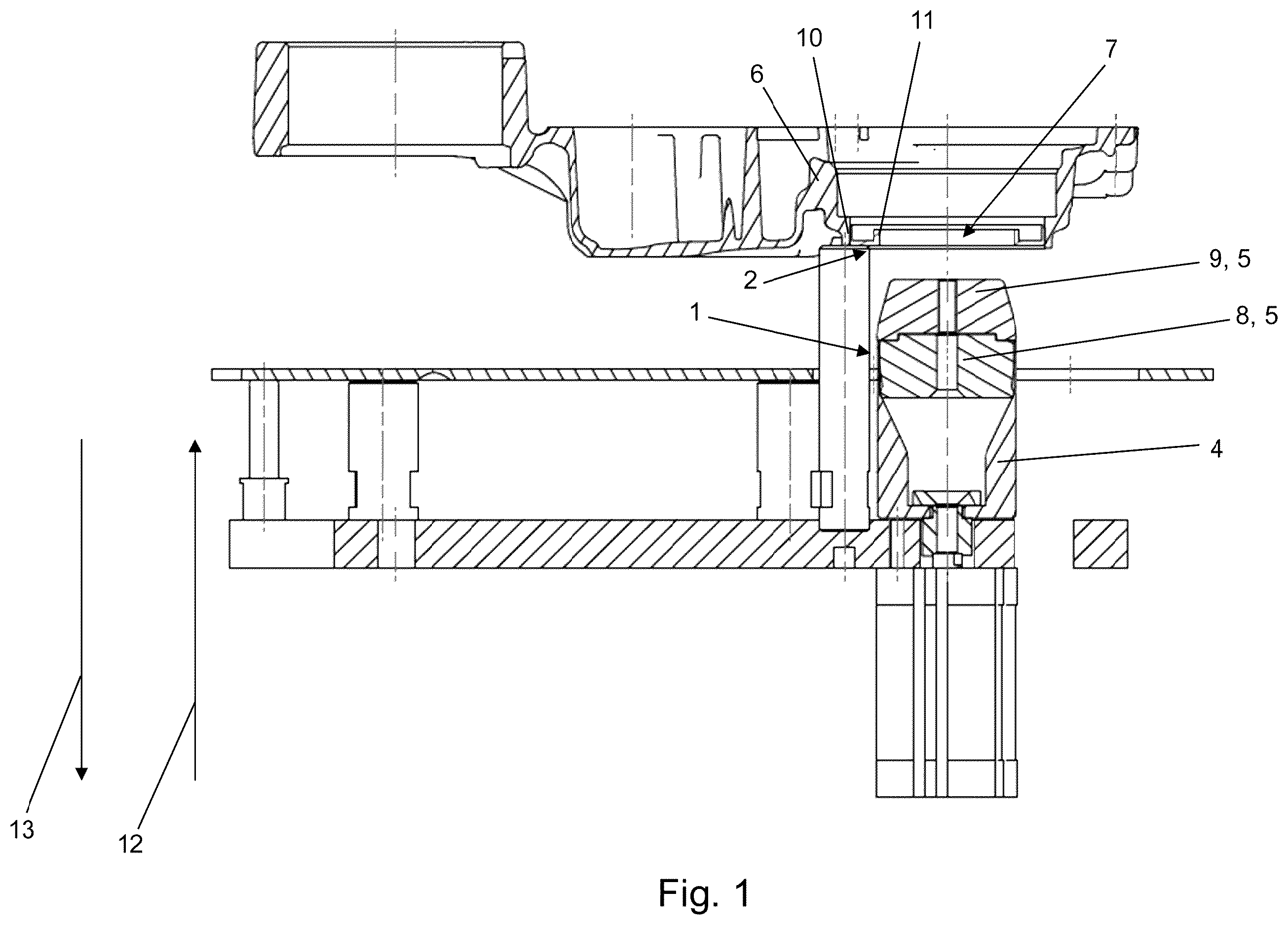 Patent US12564923 Figure 1 – Mounting tool for positioning a shaft sealing ring on a shaft and method for producing a shaft seal