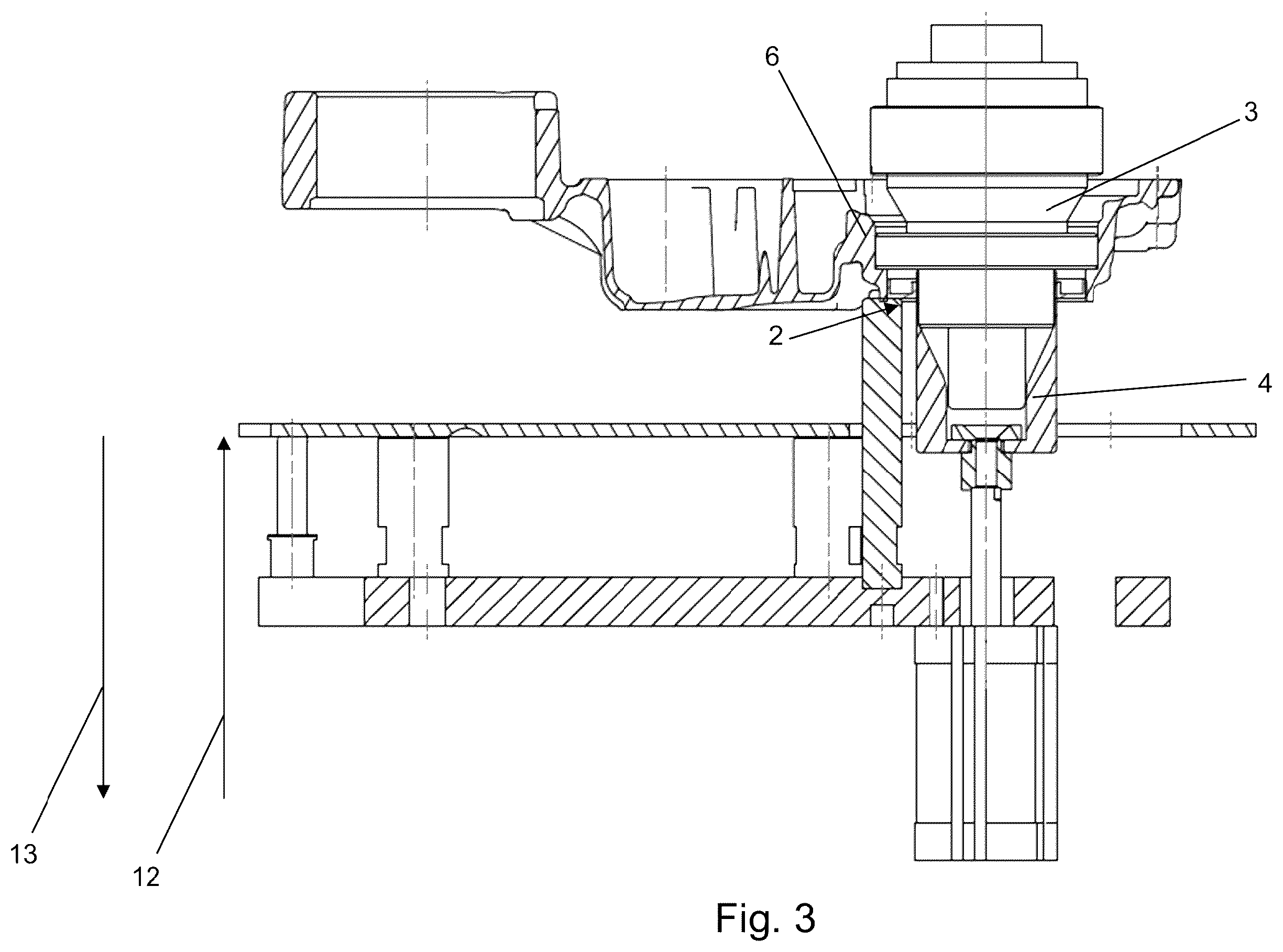 Patent US12564923 Figure 3 – Mounting tool for positioning a shaft sealing ring on a shaft and method for producing a shaft seal