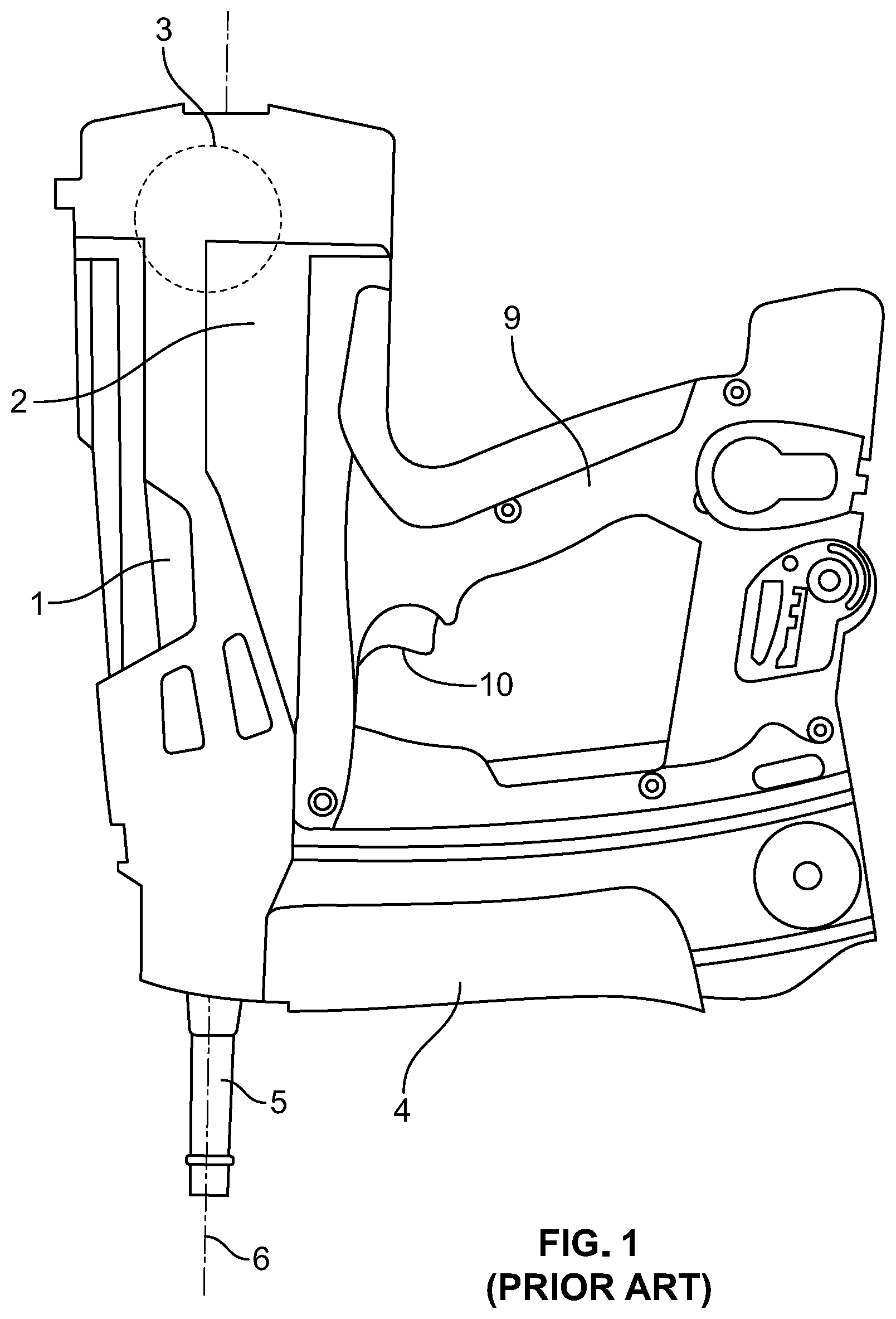 Patent US12564924 Figure 1 – Fastener driving tool