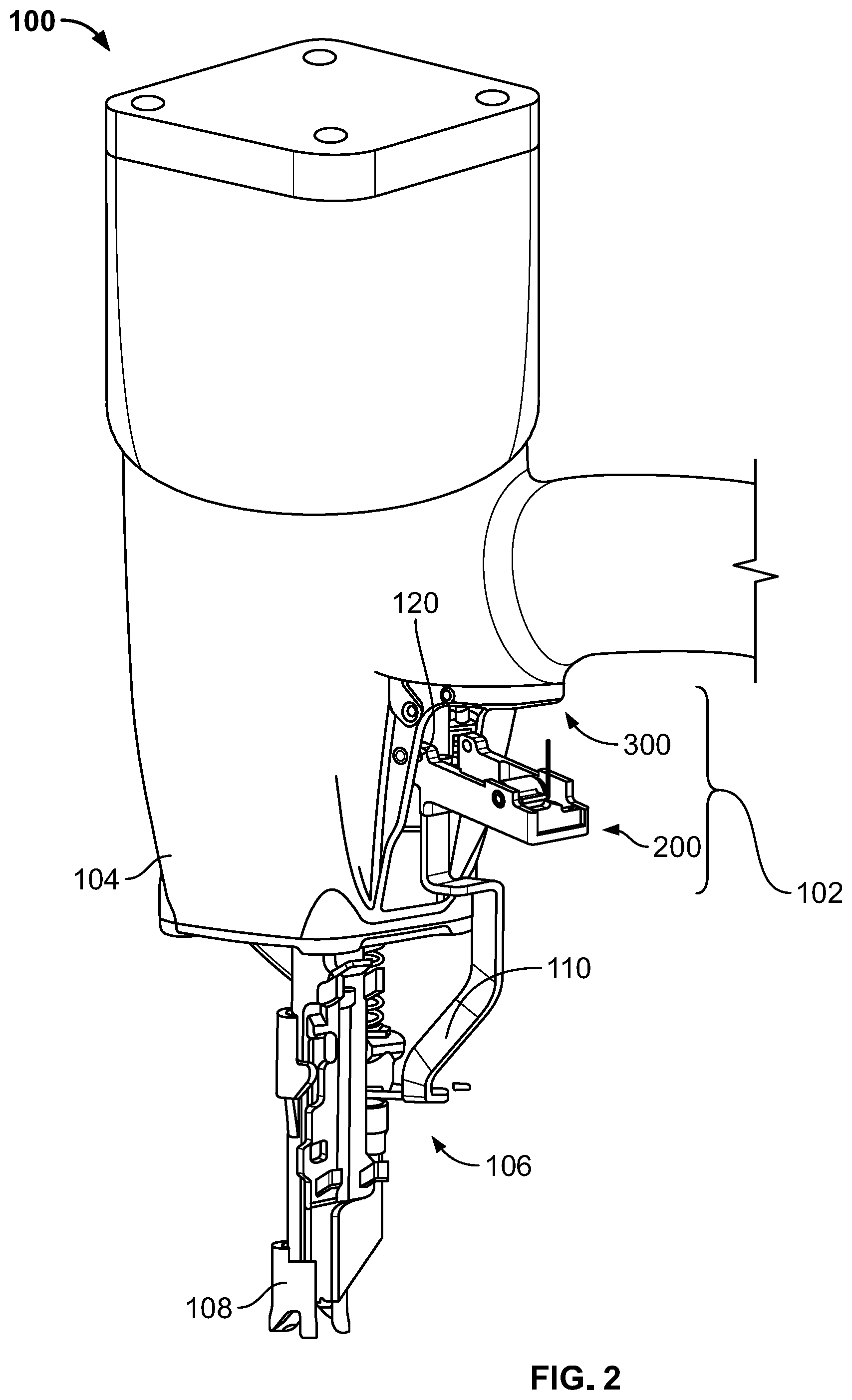 Patent US12564924 Figure 2 – Fastener driving tool