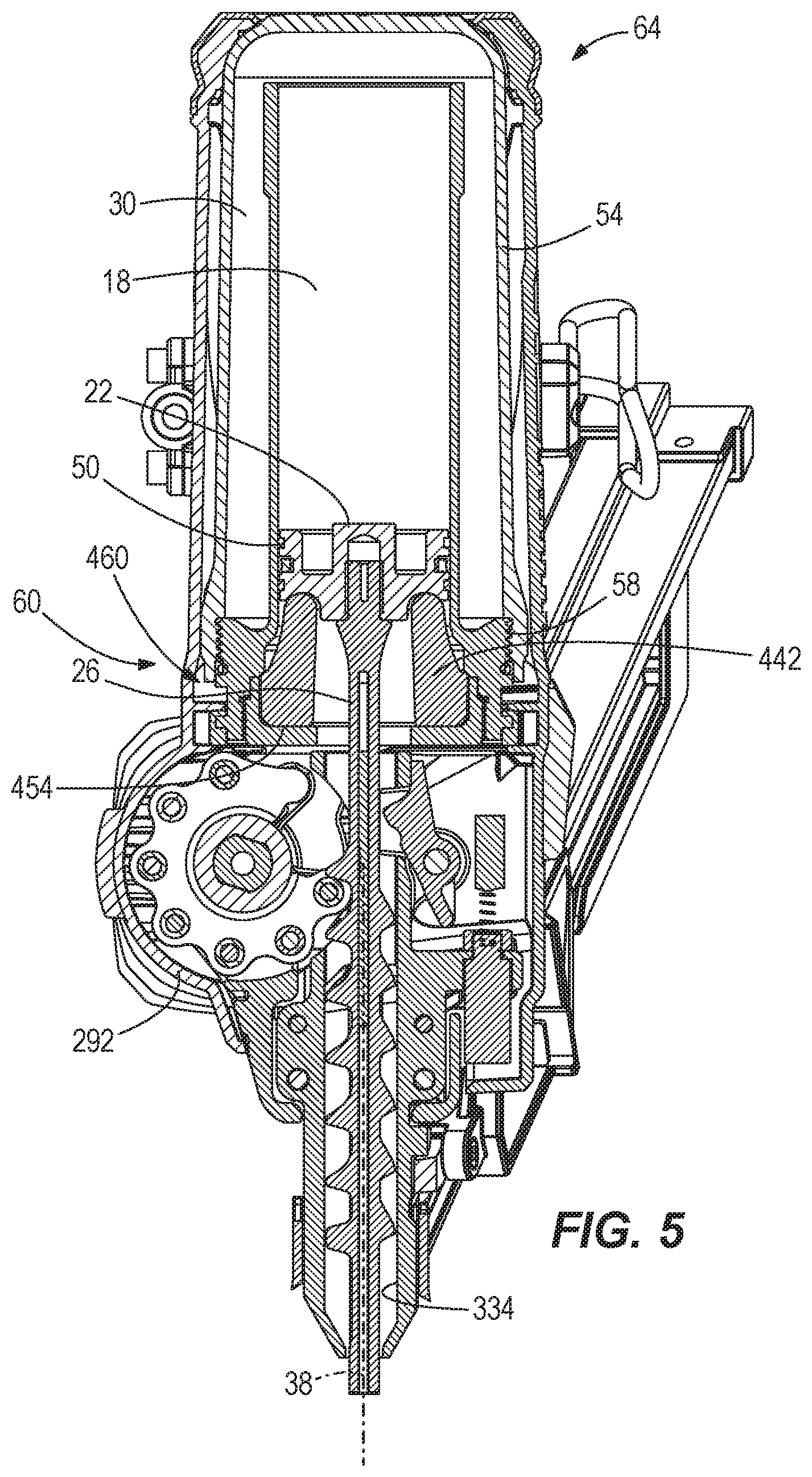 Patent US12564925 Figure 5 – Gas spring-powered fastener driver