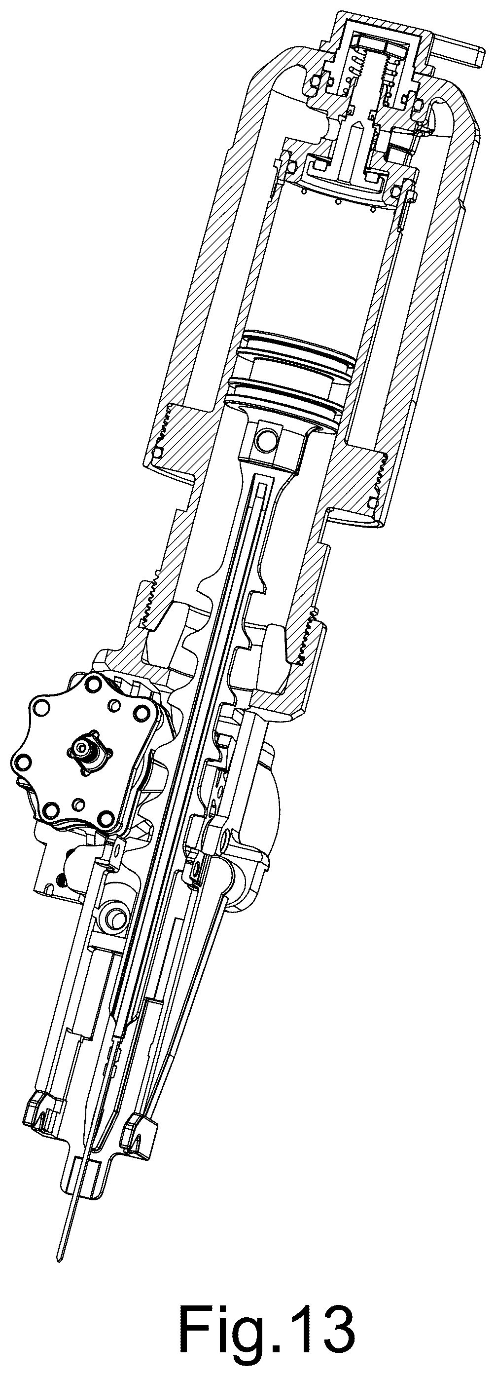 Patent US12564926 Figure 13 – Output energy adjustable gas spring fastener drive tool
