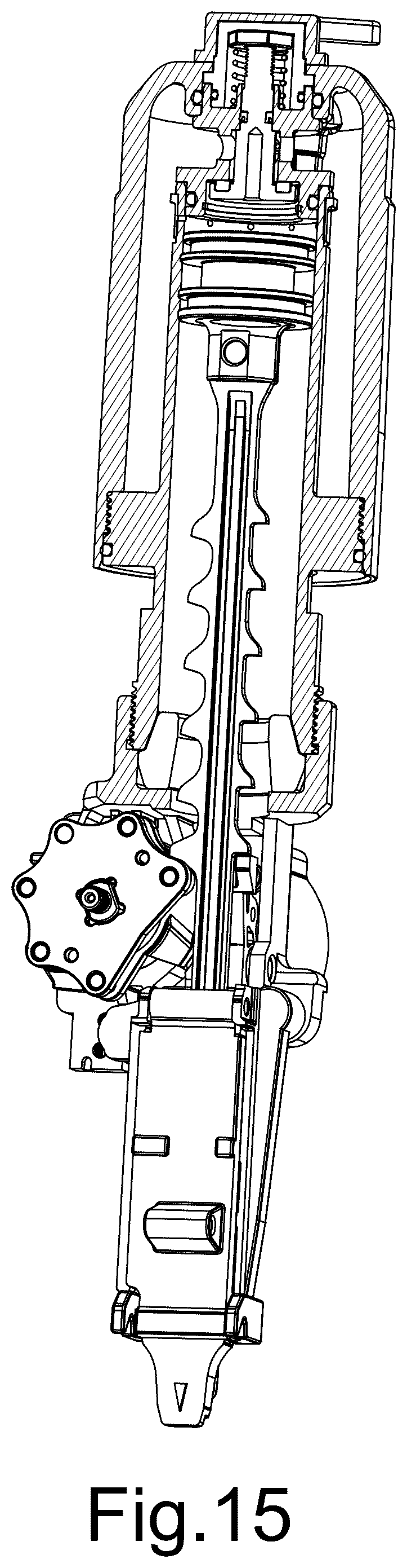 Patent US12564926 Figure 15 – Output energy adjustable gas spring fastener drive tool