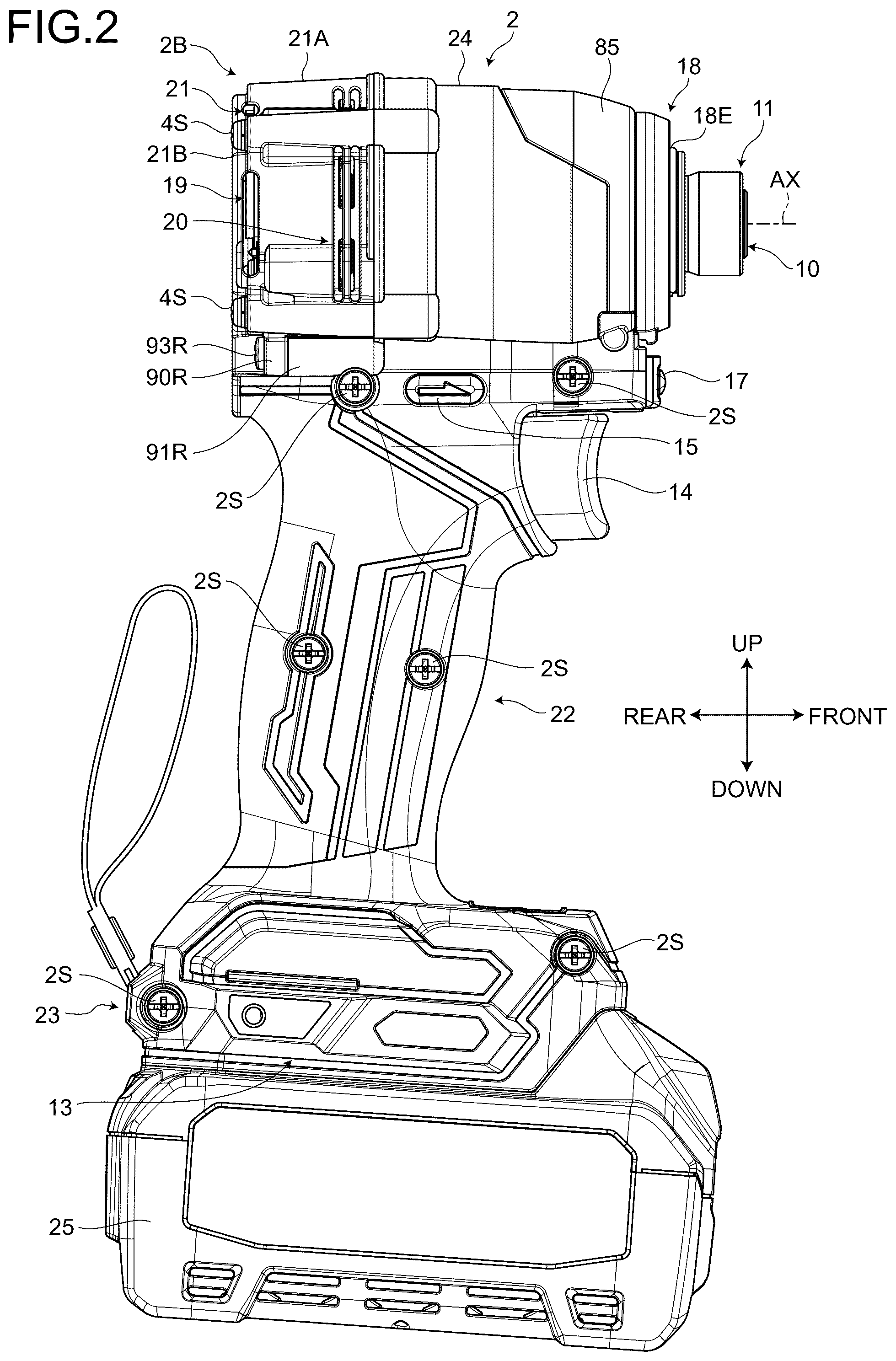 Patent US12564931 Figure 2 – Power tool