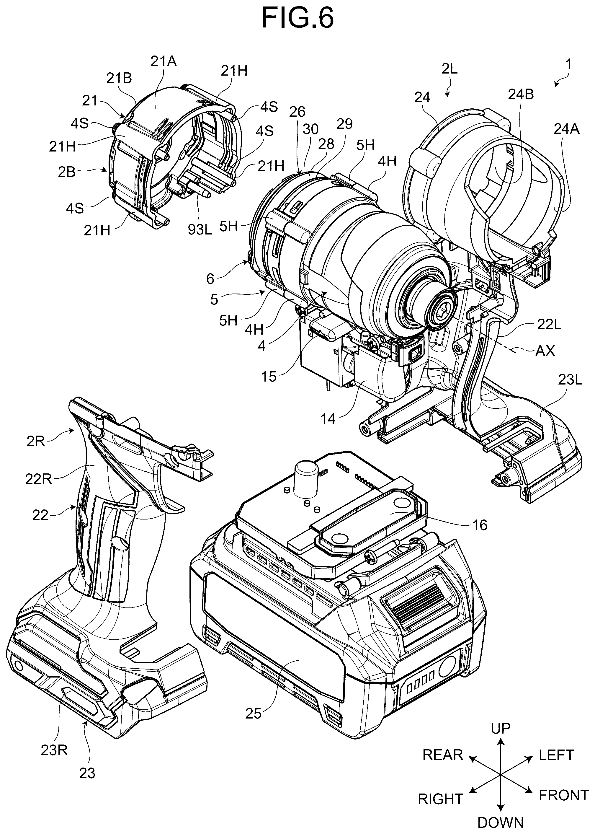 Patent US12564931 Figure 6 – Power tool
