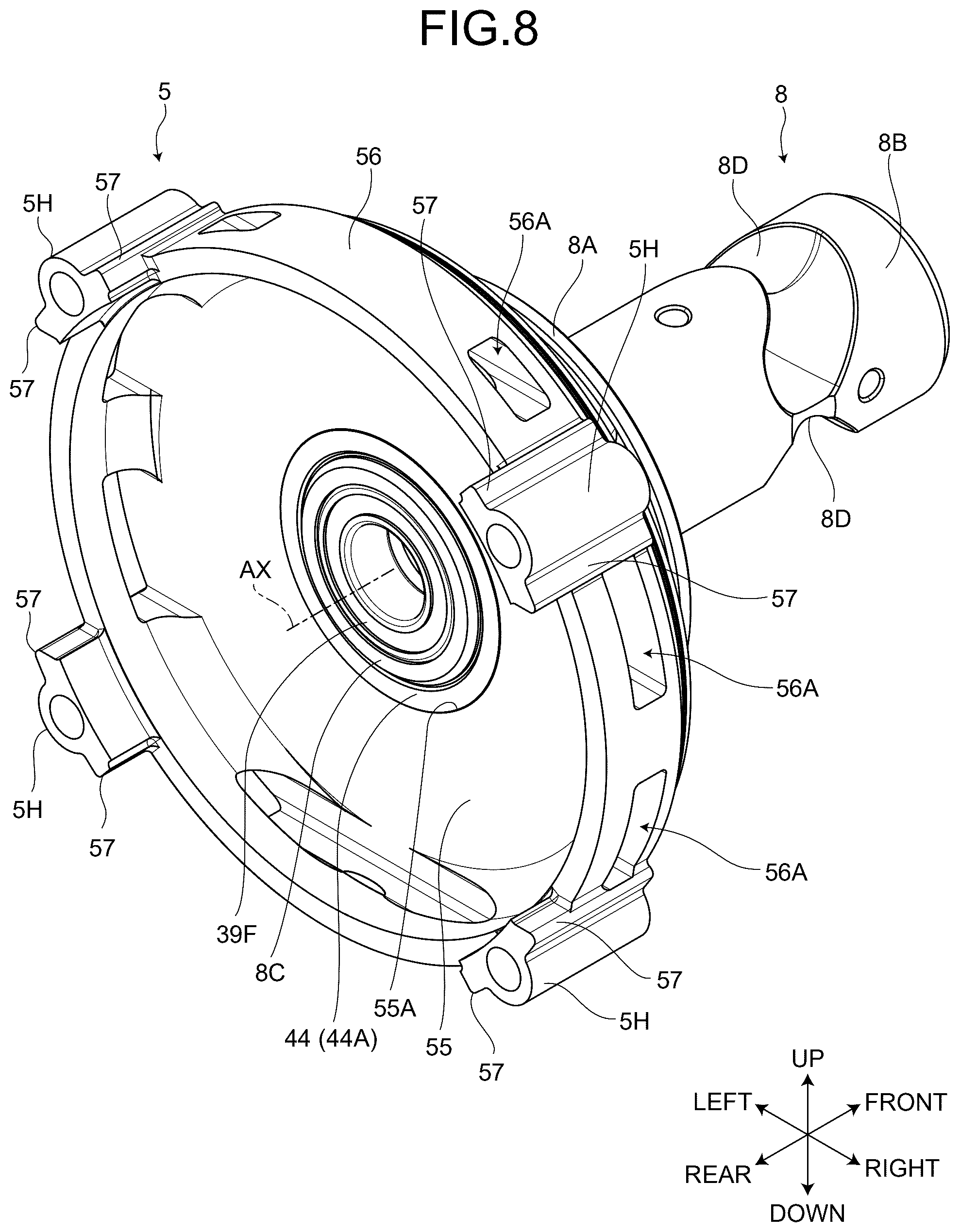Patent US12564931 Figure 8 – Power tool