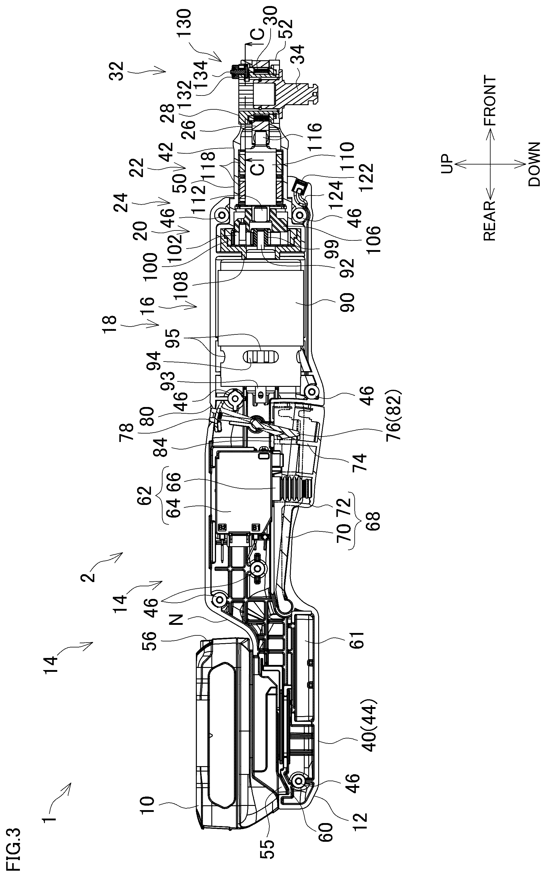 Patent US12564932 Figure 3 – Ratchet wrench
