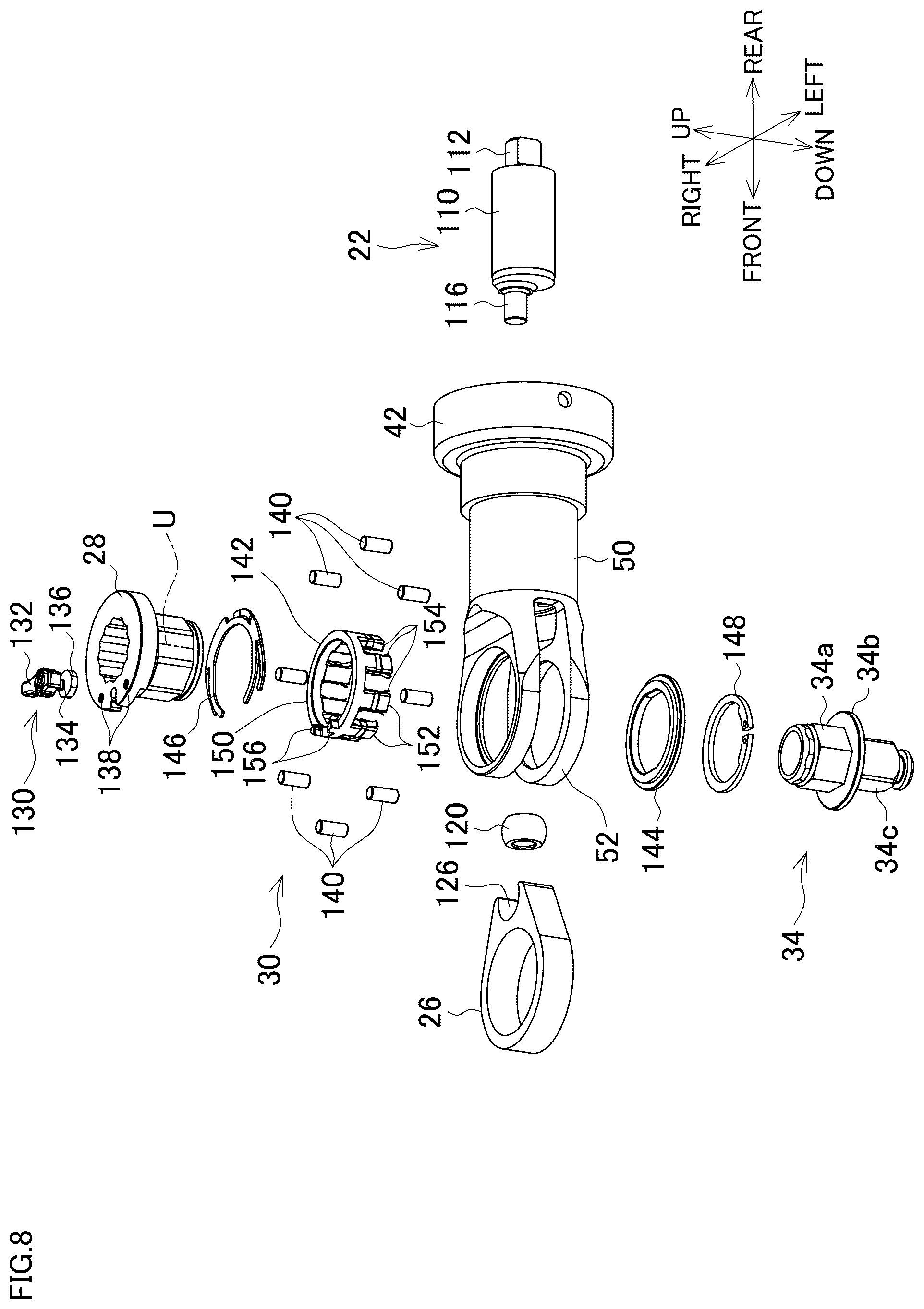 Patent US12564932 Figure 8 – Ratchet wrench