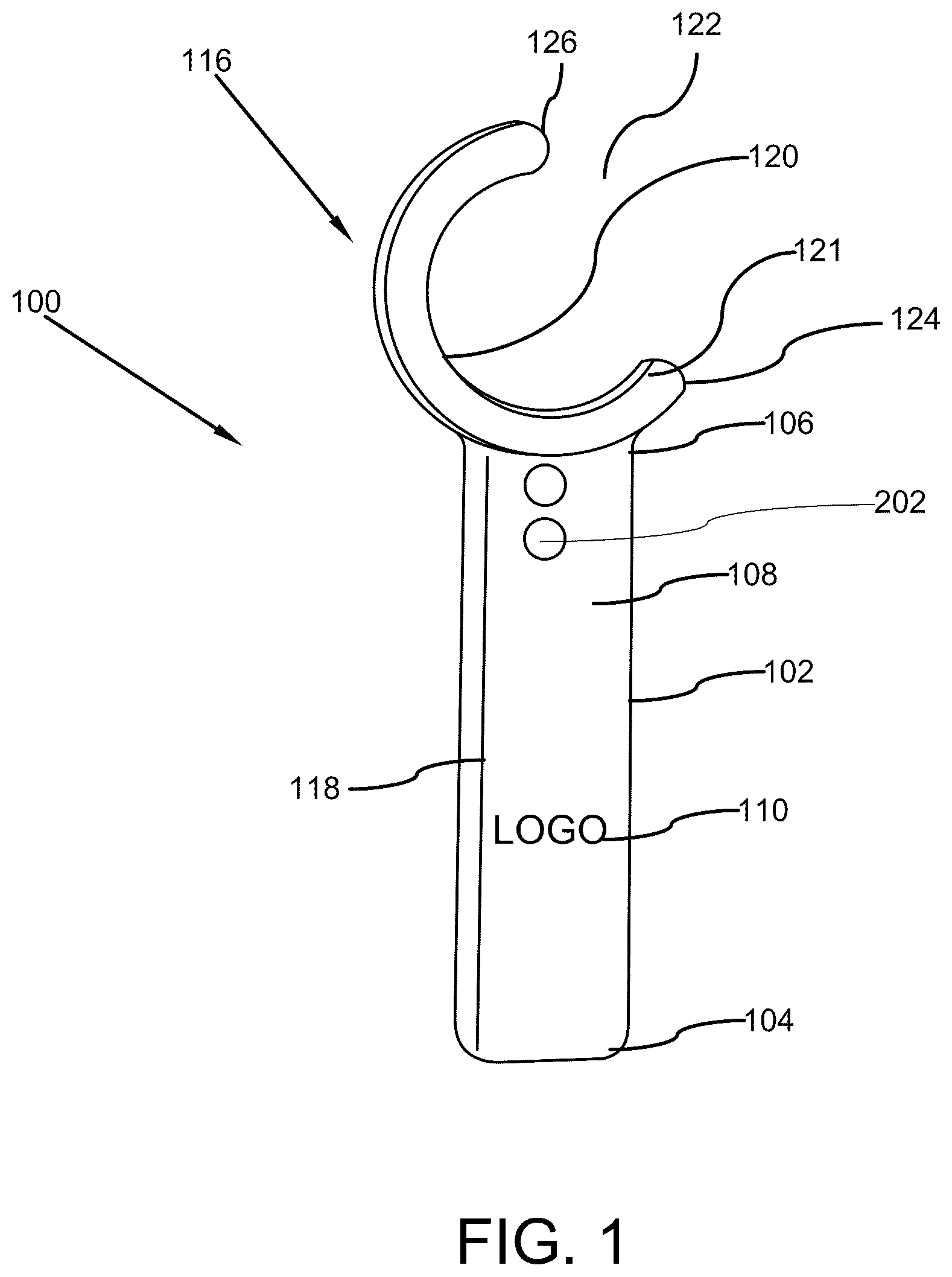 Patent US12564935 Figure 1 – Cordless driver holder device