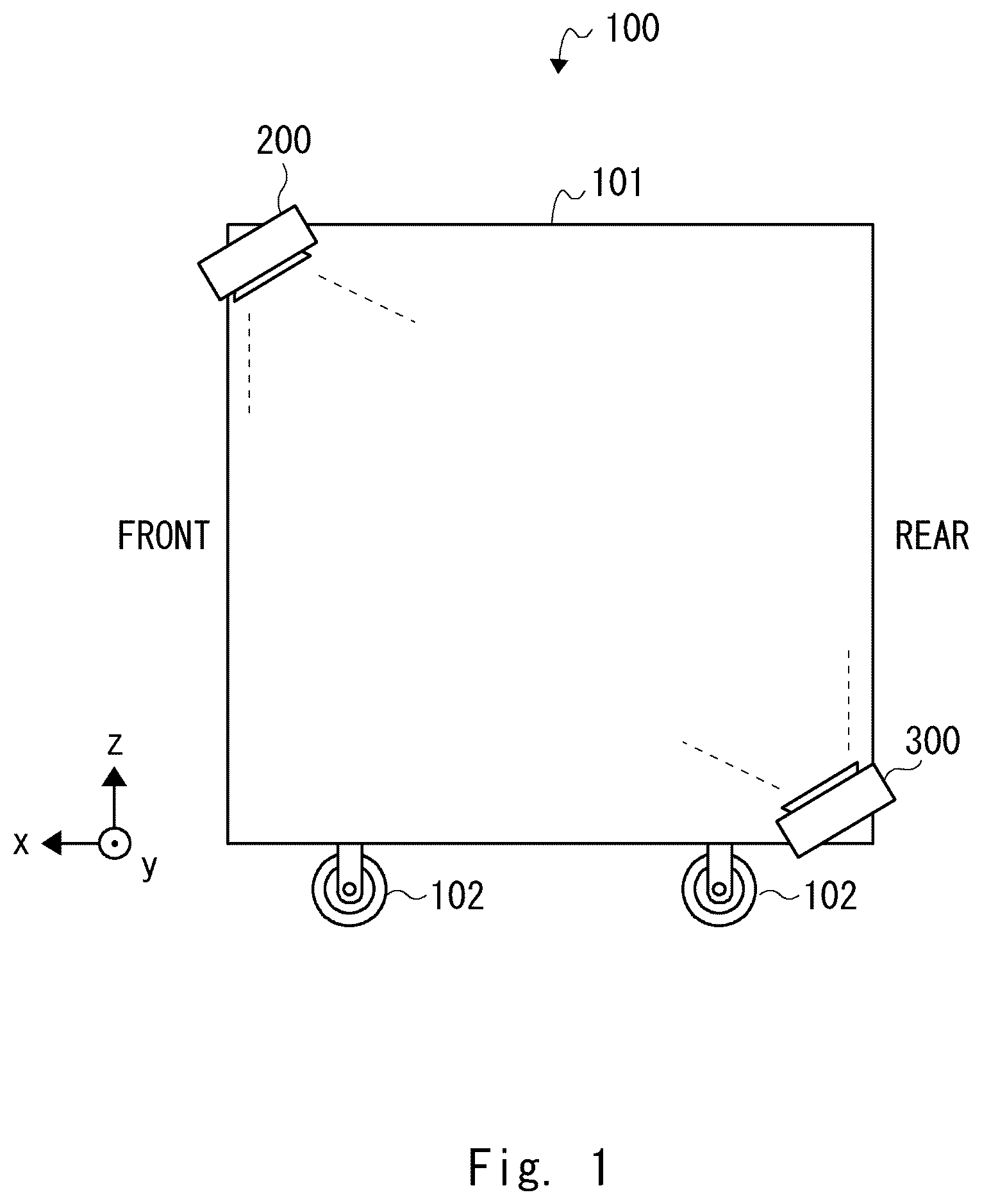 Patent US12564937 Figure 1 – Mobile system