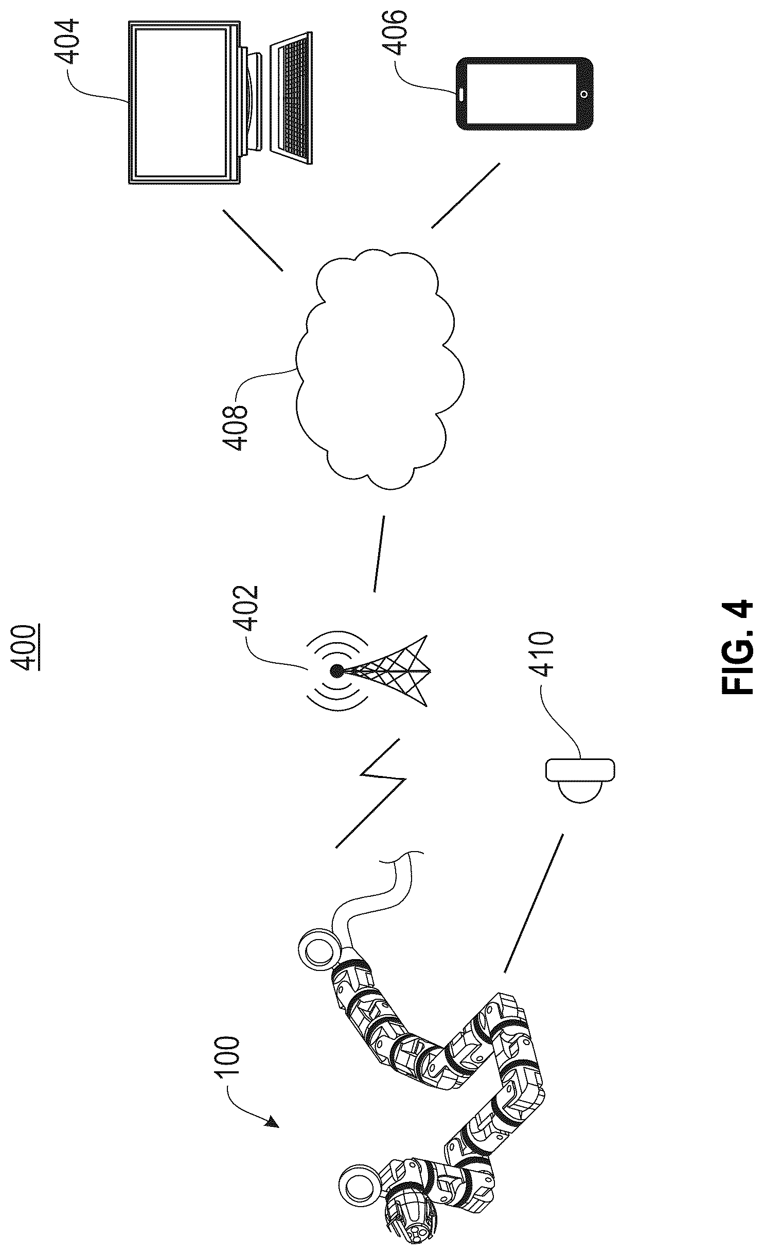 Patent US12564939 Figure 4 – Swarm snake robots' collaboration for controlling ropes