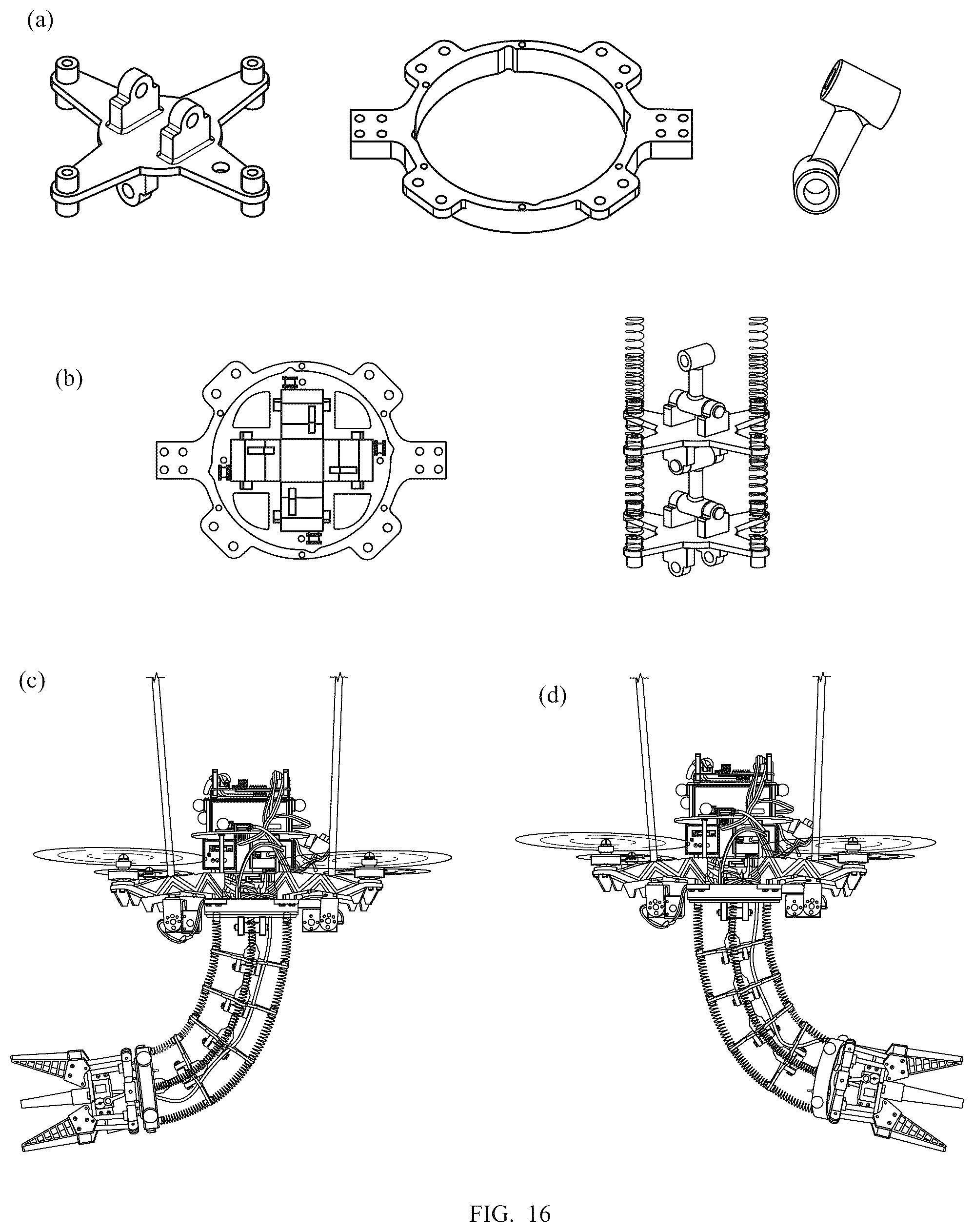 Patent US12564943 Figure 19 – Aerial continuum manipulator with kinematics for variable loading and minimal tendon-slacking