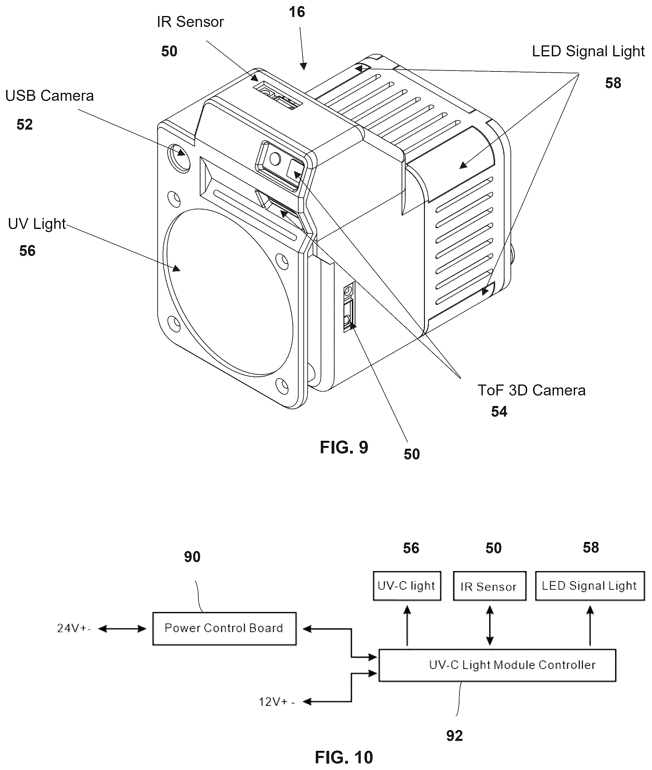 Patent US12564951 Figure 8 – Disinfection robots