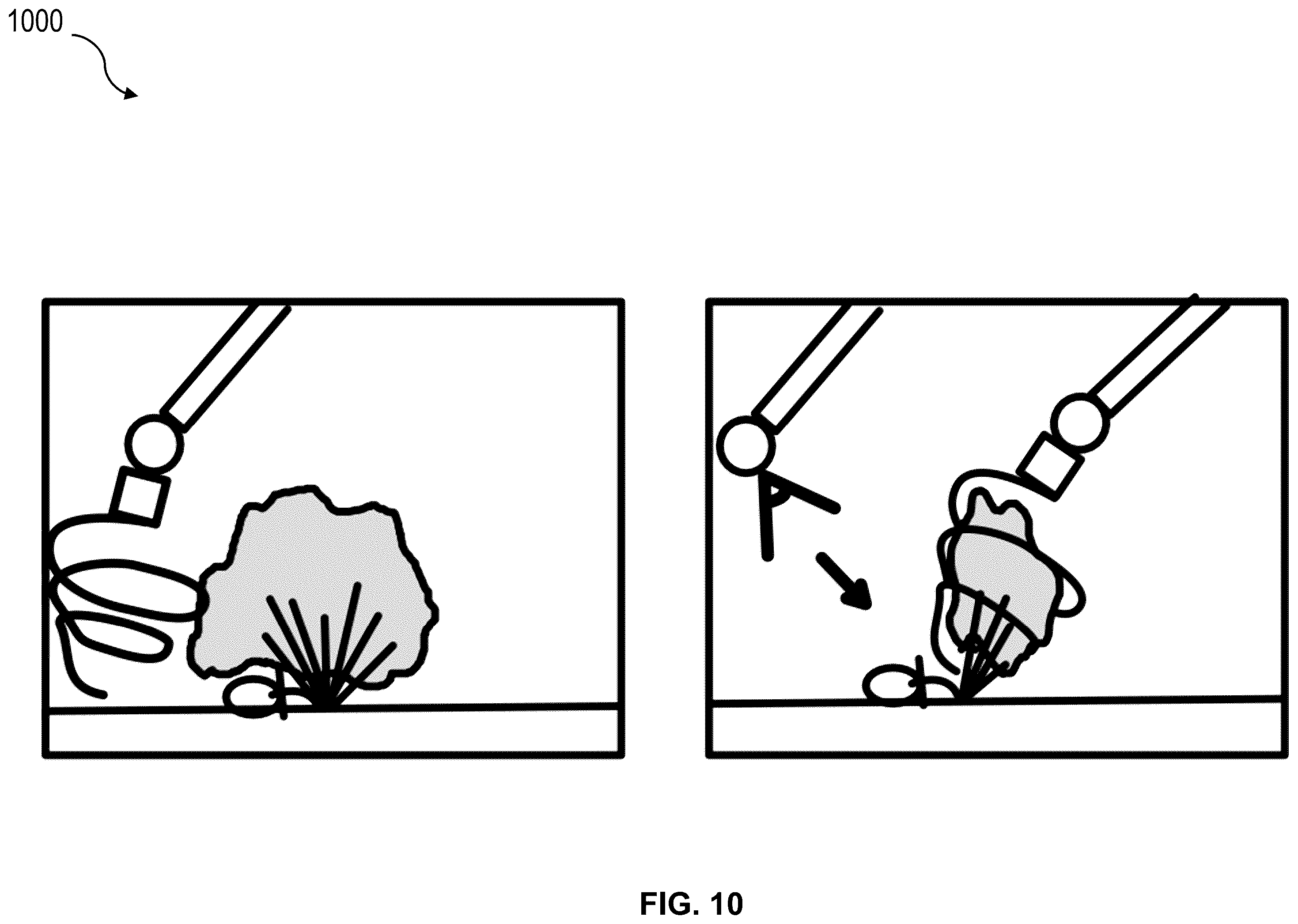 Patent US12564957 Figure 10 – Dynamic coordination of multiple robotic manipulator arms