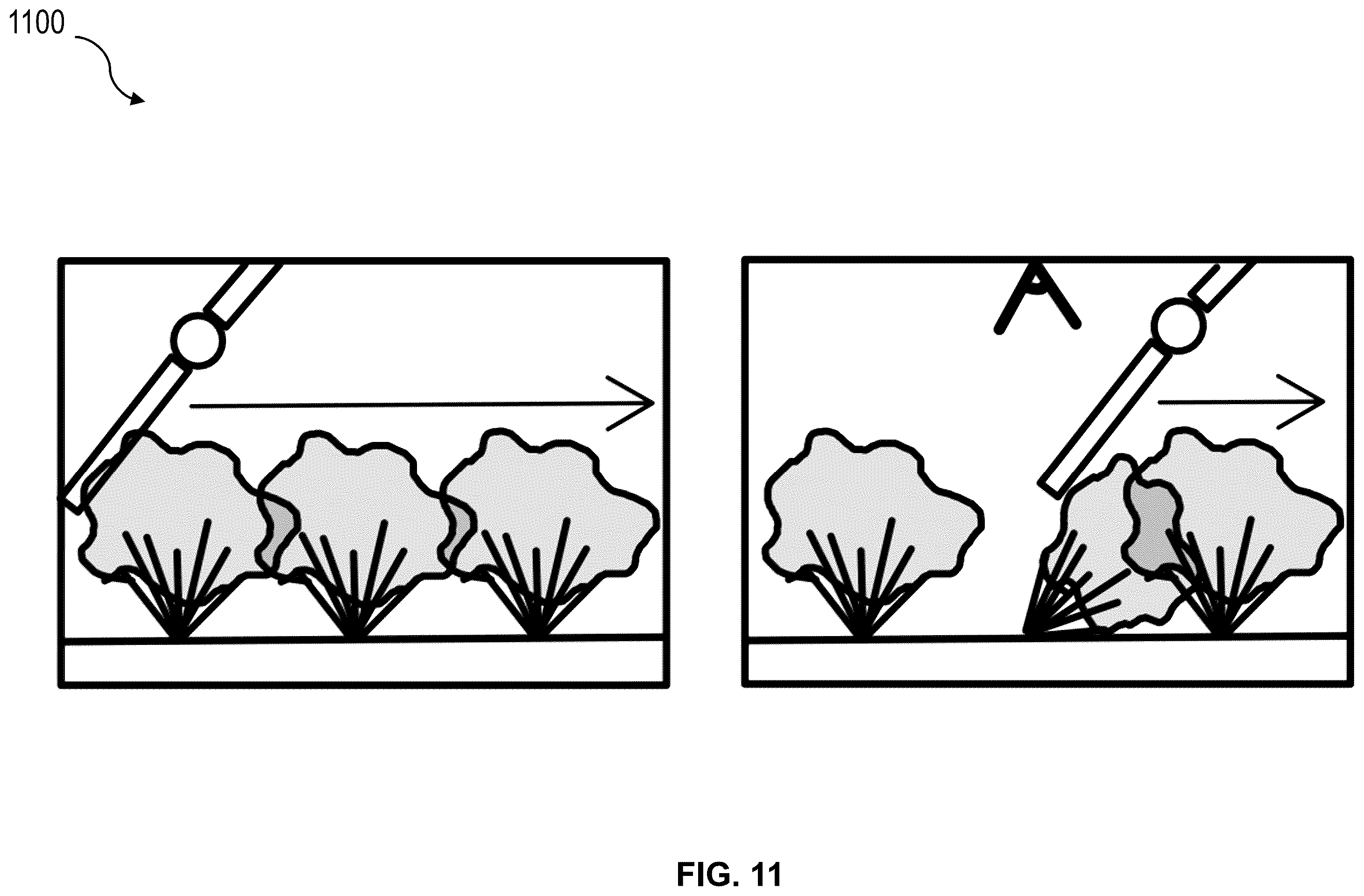 Patent US12564957 Figure 11 – Dynamic coordination of multiple robotic manipulator arms