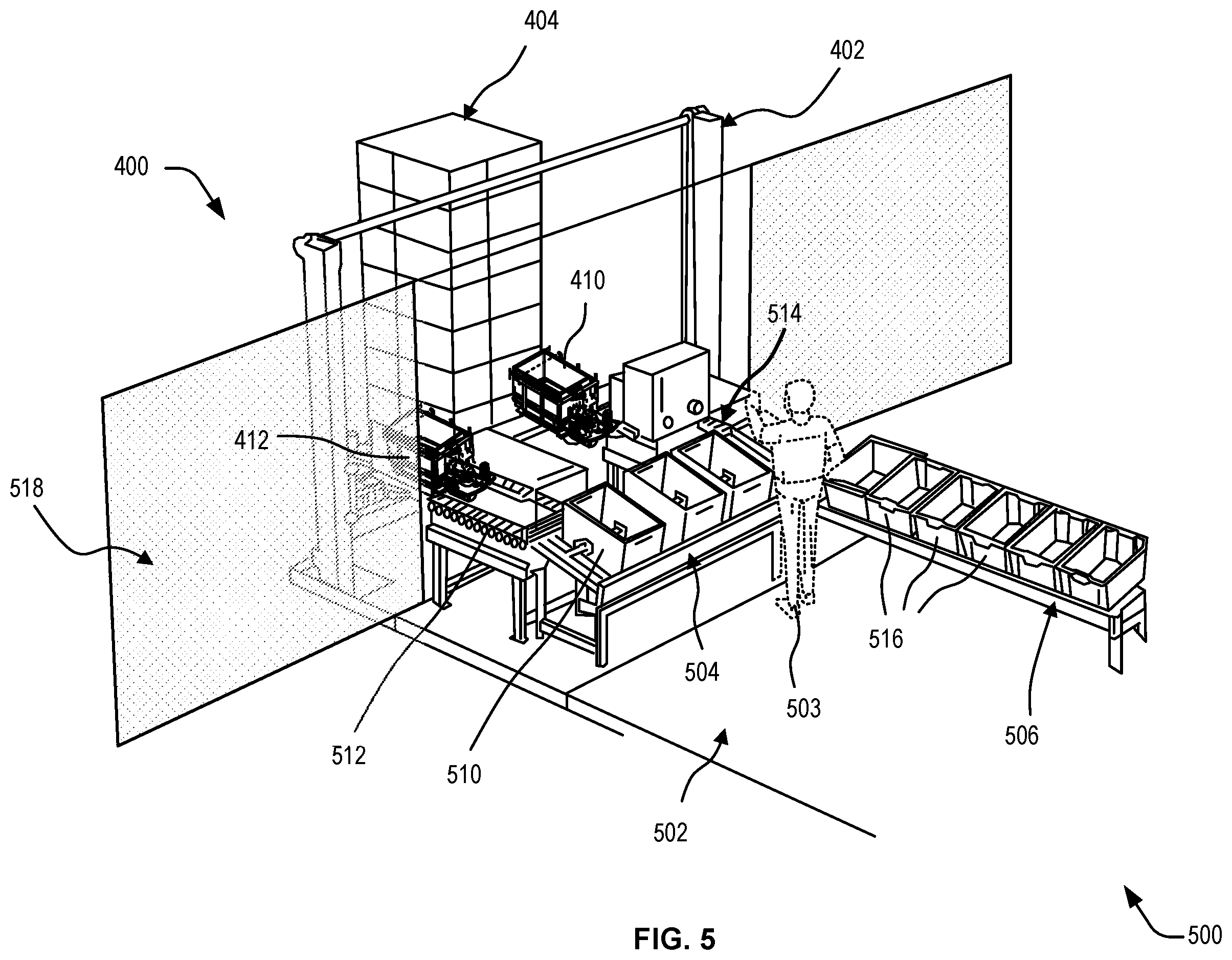 Patent US12564959 Figure 5 – Controlling robotic devices based on proximity detection