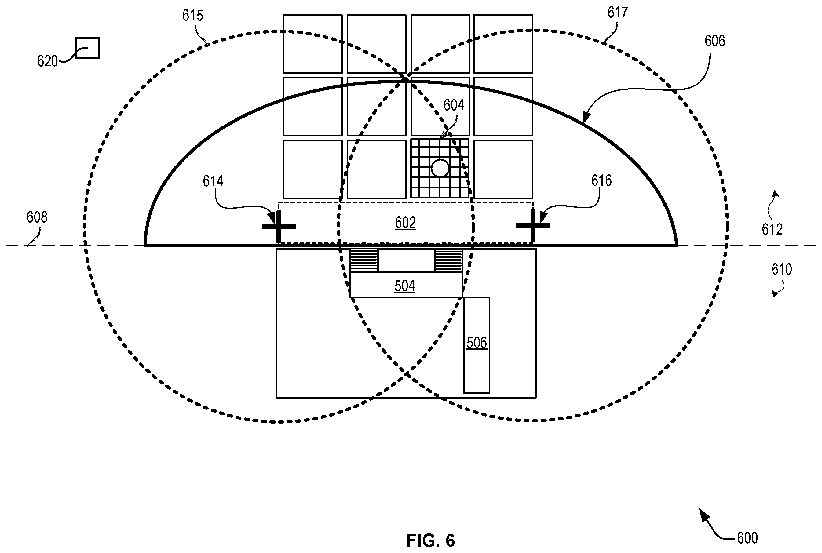 Patent US12564959 Figure 6 – Controlling robotic devices based on proximity detection