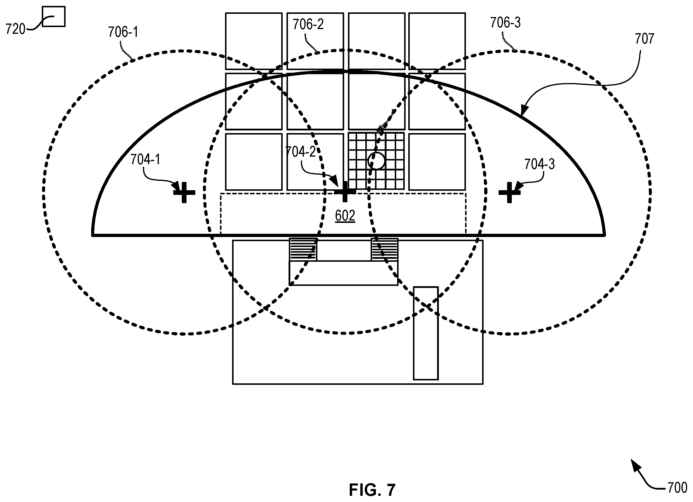 Patent US12564959 Figure 7 – Controlling robotic devices based on proximity detection