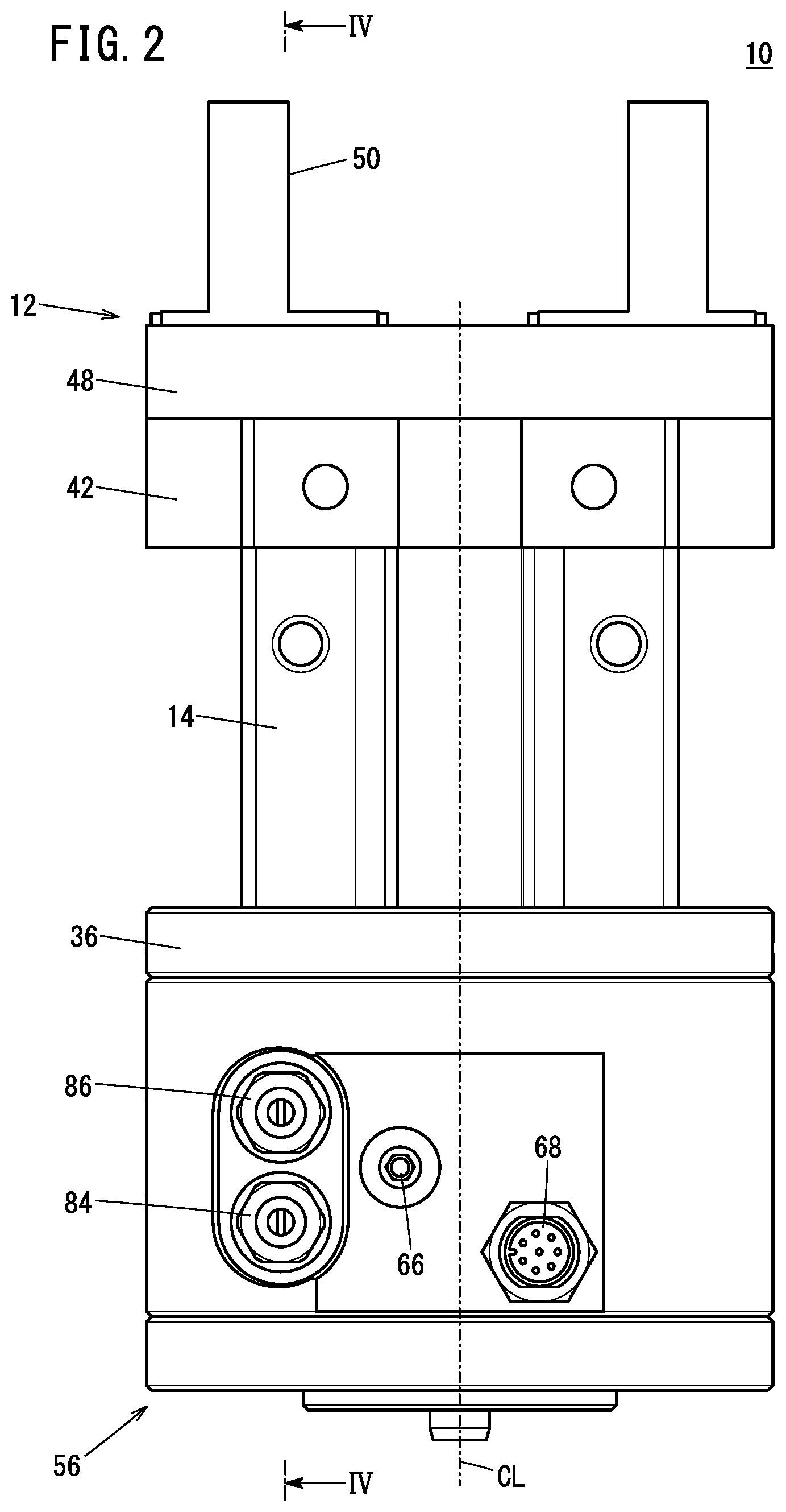 Patent US12564971 Figure 2 – Air chuck having first and second solenoid valves