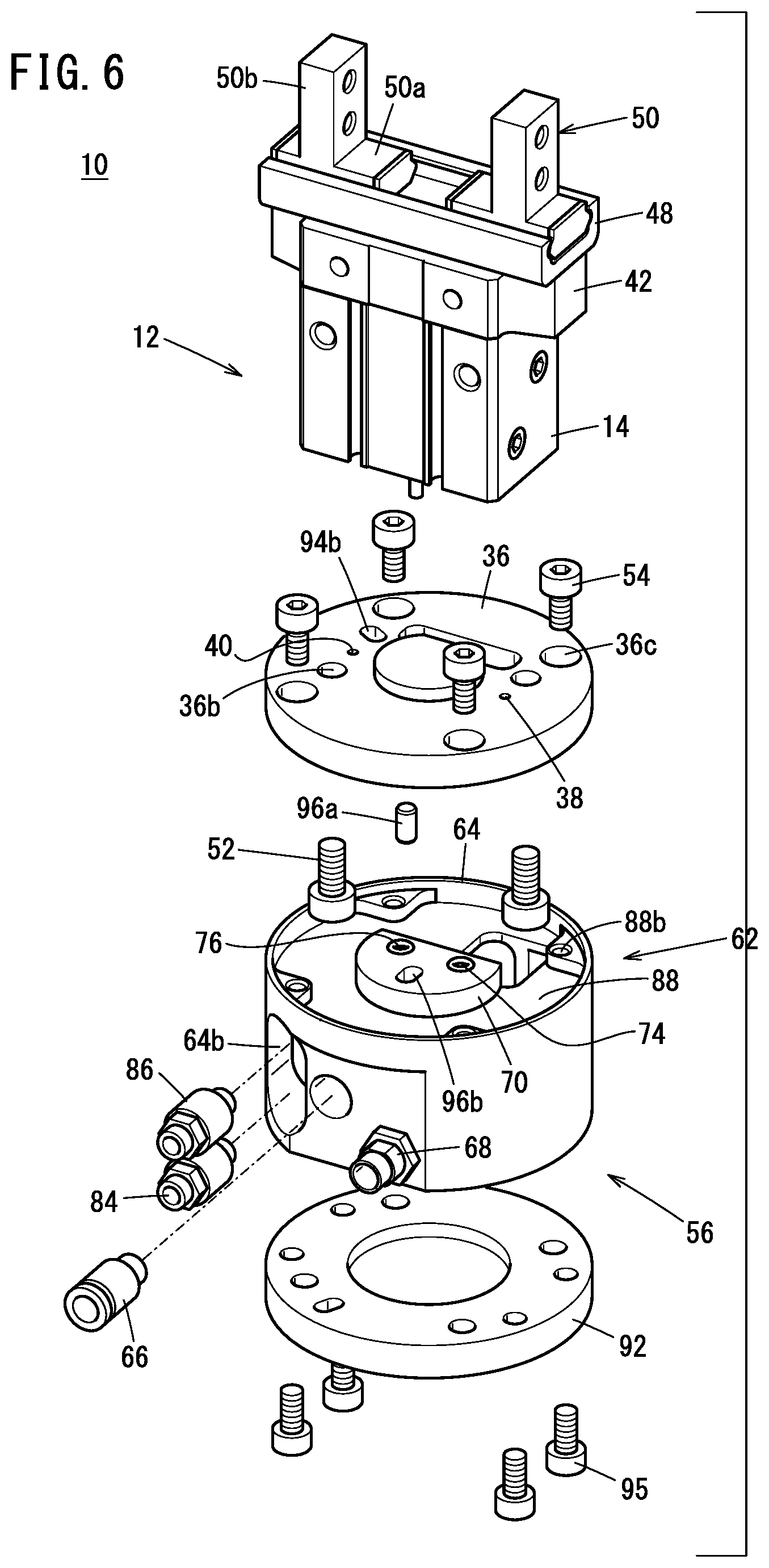 Patent US12564971 Figure 6 – Air chuck having first and second solenoid valves