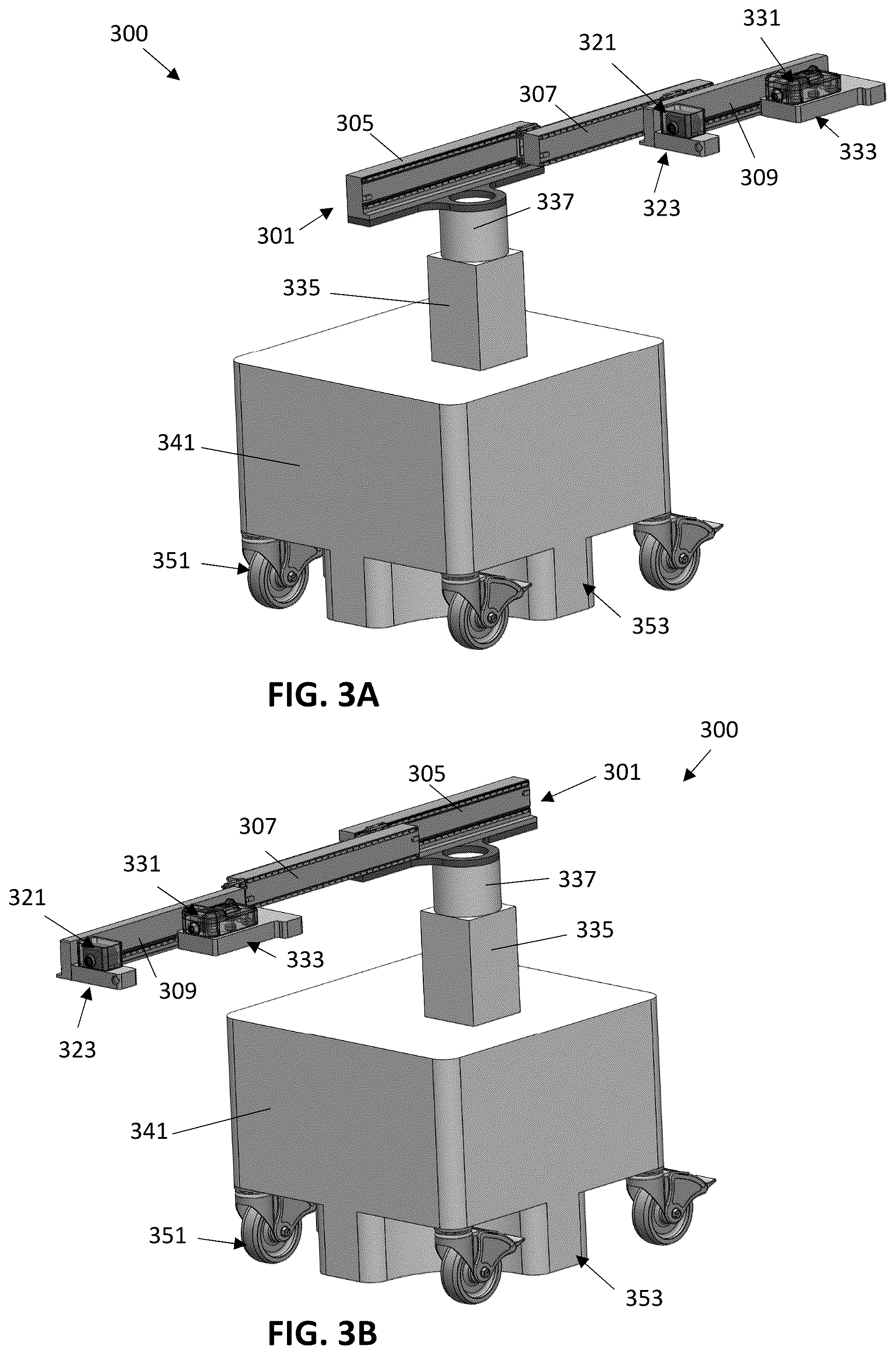 Patent US12564973 Figure 3 – Telescoping robot