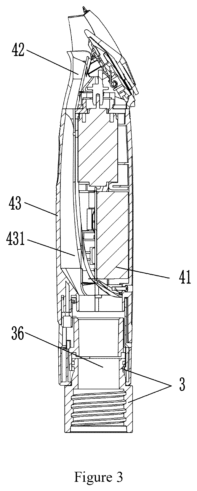 Patent US12564976 Figure 2 – Handheld electric pet trimming device