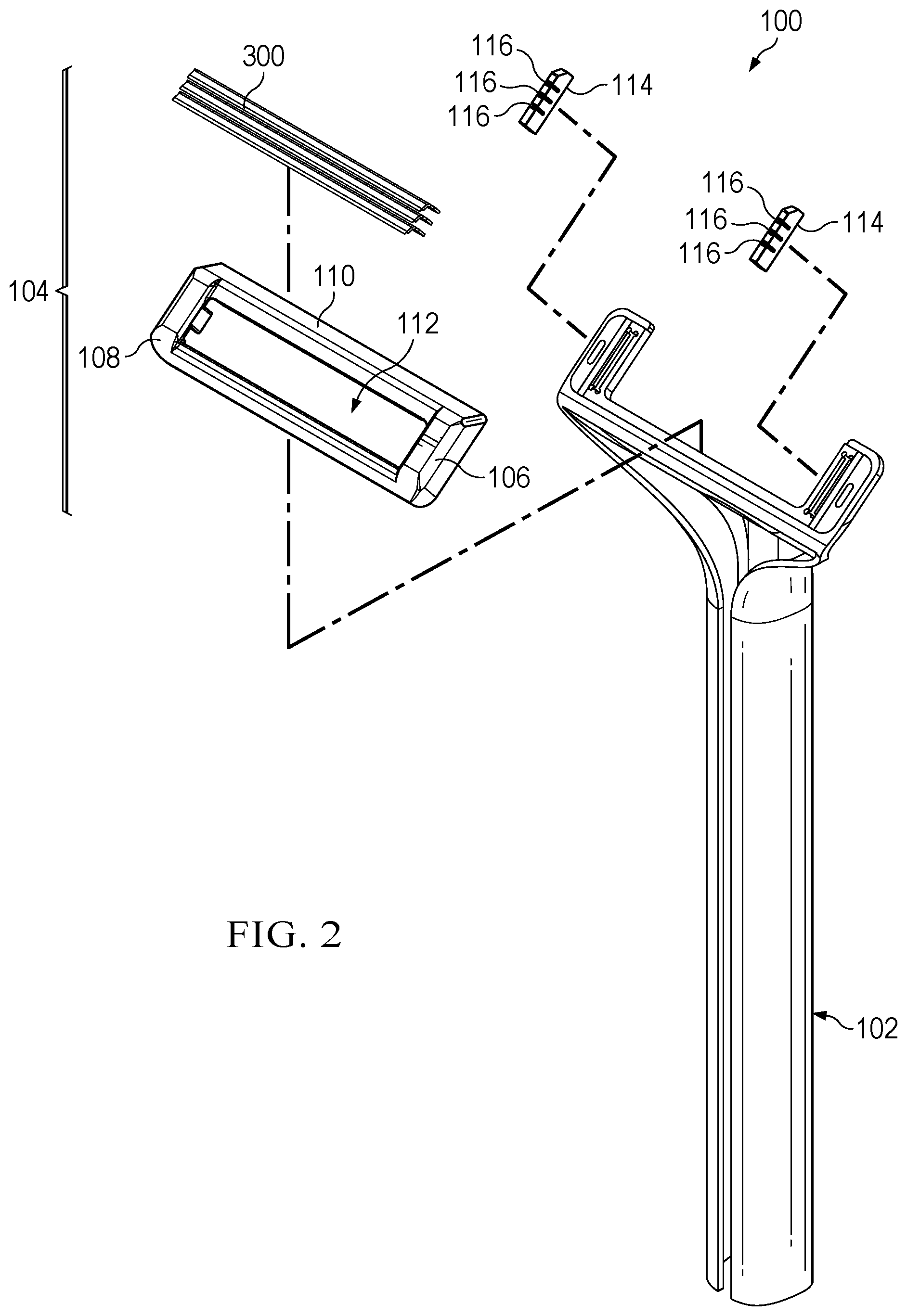 Patent US12564977 Figure 2 – Razor blade