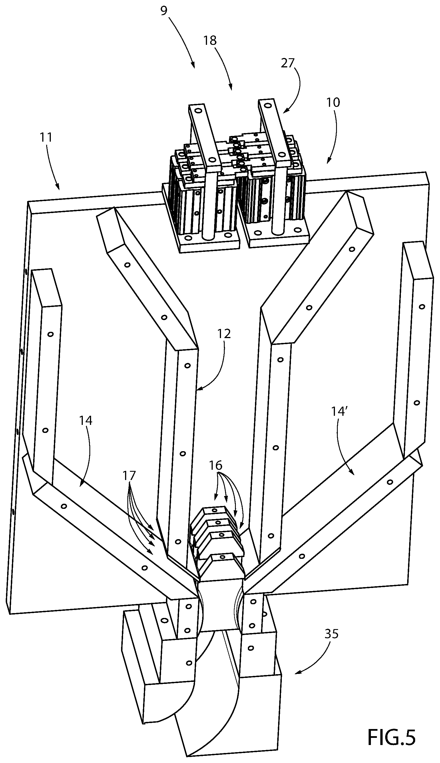 Patent US12564982 Figure 5 – Compacting machine and plant for manufacturing ceramic articles