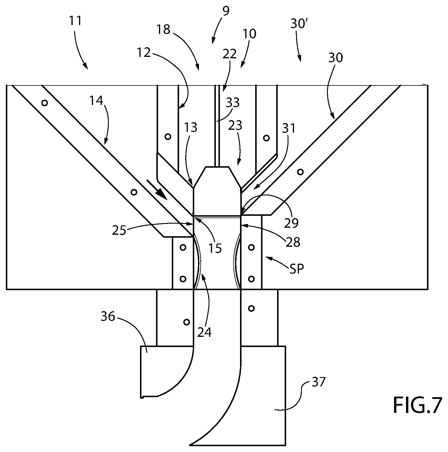 Patent US12564982 Figure 7 – Compacting machine and plant for manufacturing ceramic articles