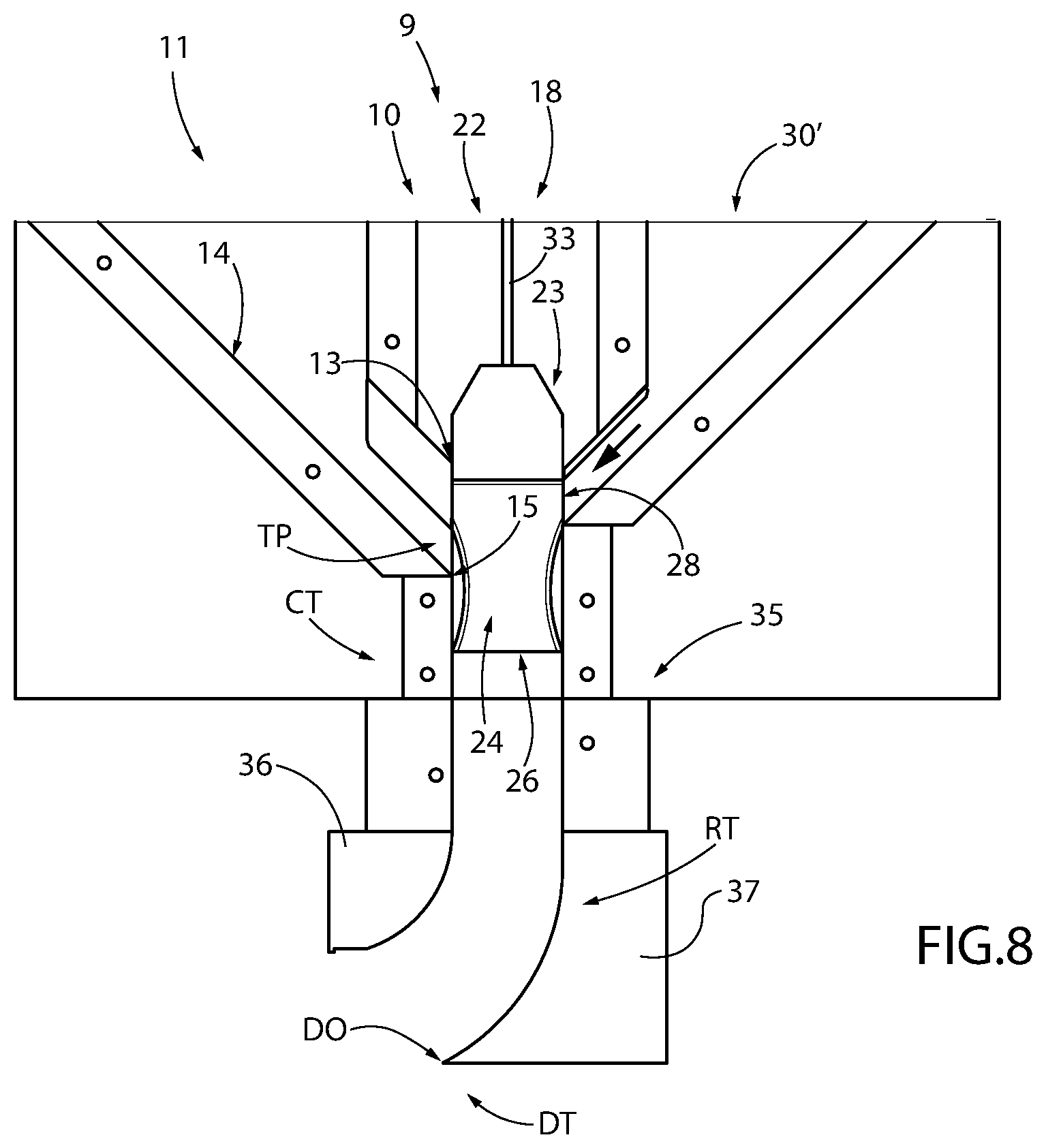 Patent US12564982 Figure 8 – Compacting machine and plant for manufacturing ceramic articles