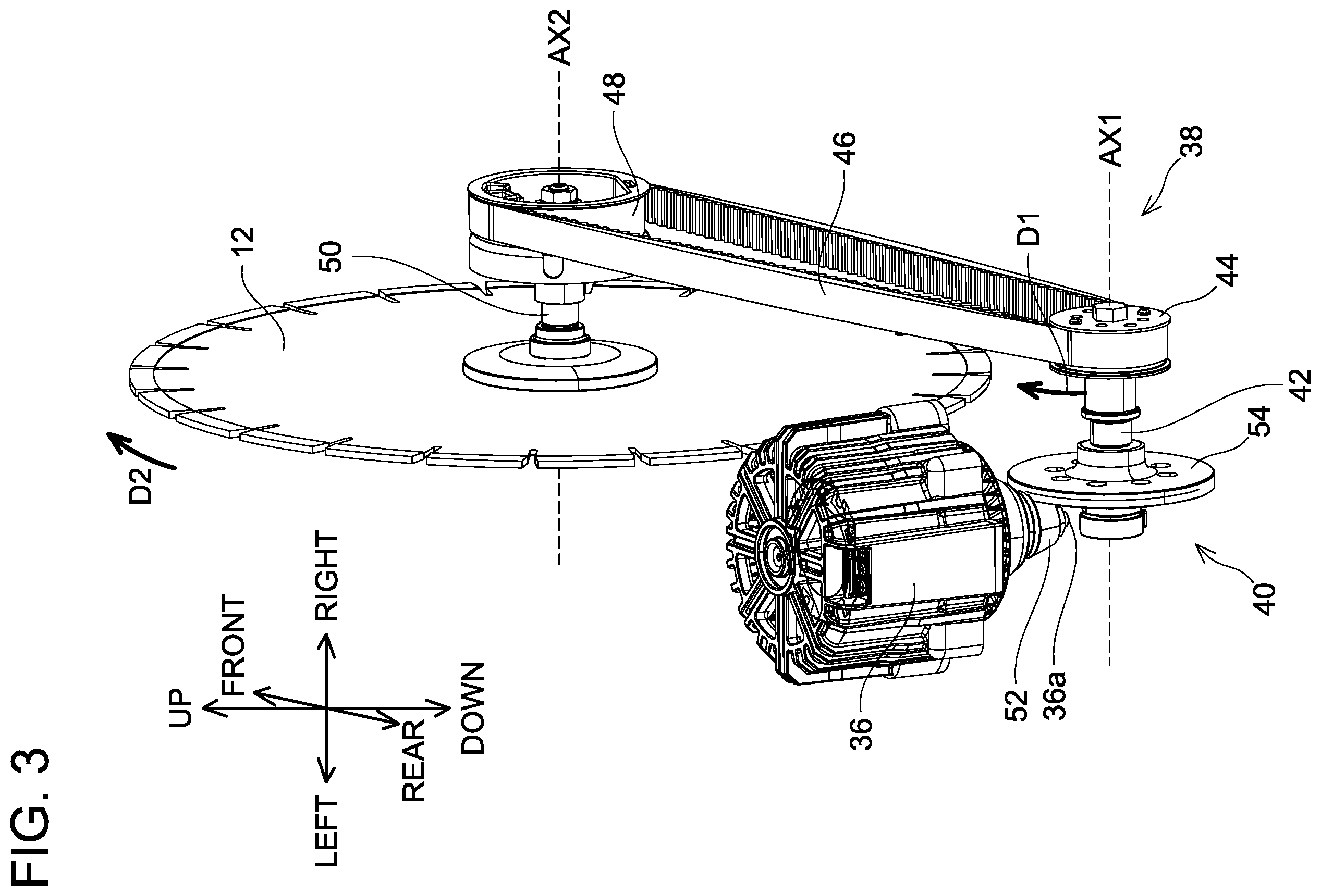 Patent US12564985 Figure 3 – Working machine