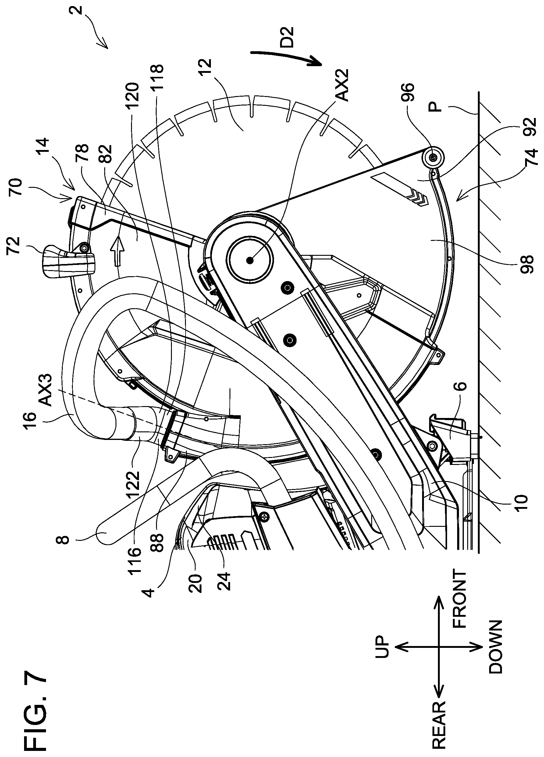 Patent US12564985 Figure 7 – Working machine