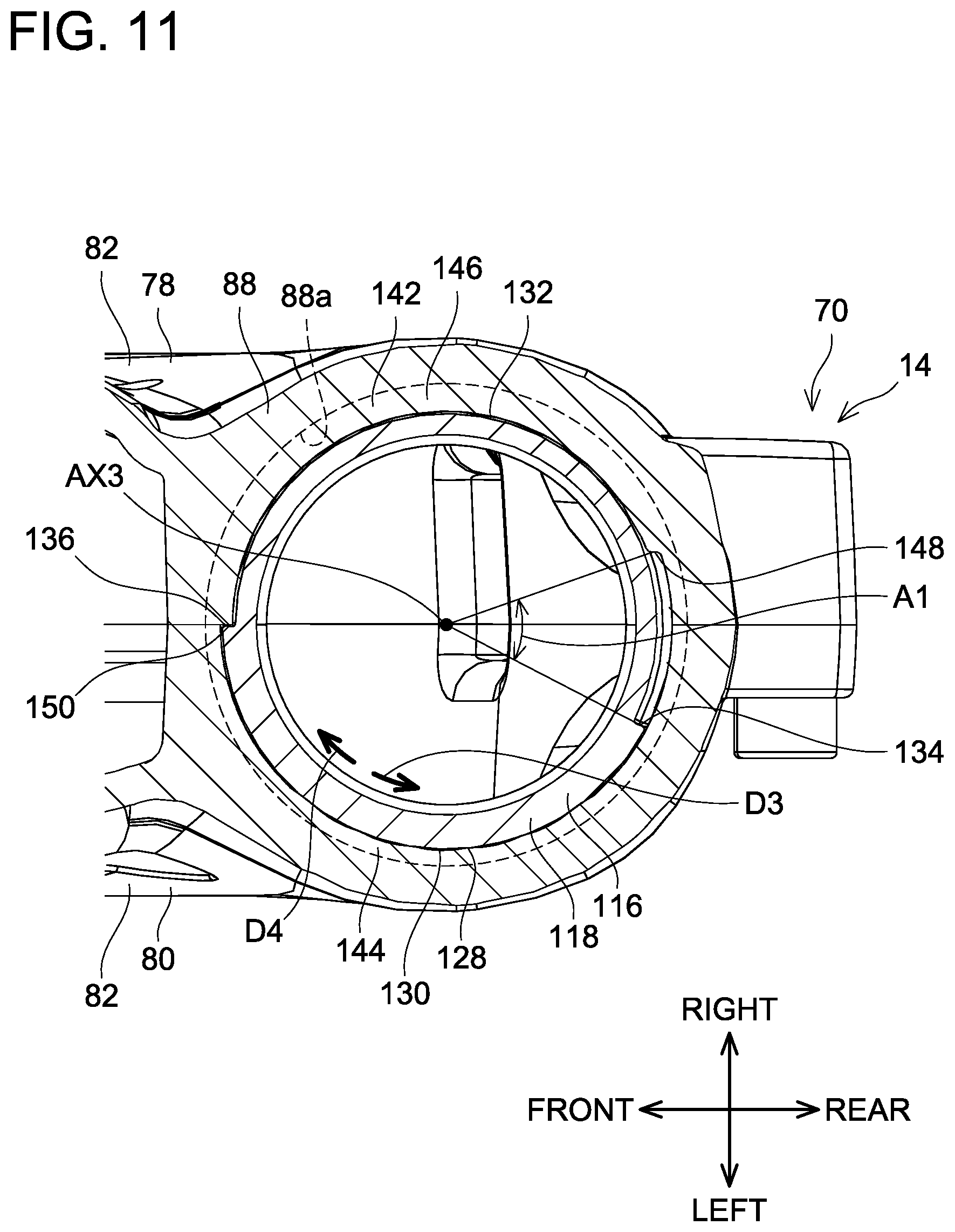 Patent US12564985 Figure 11 – Working machine