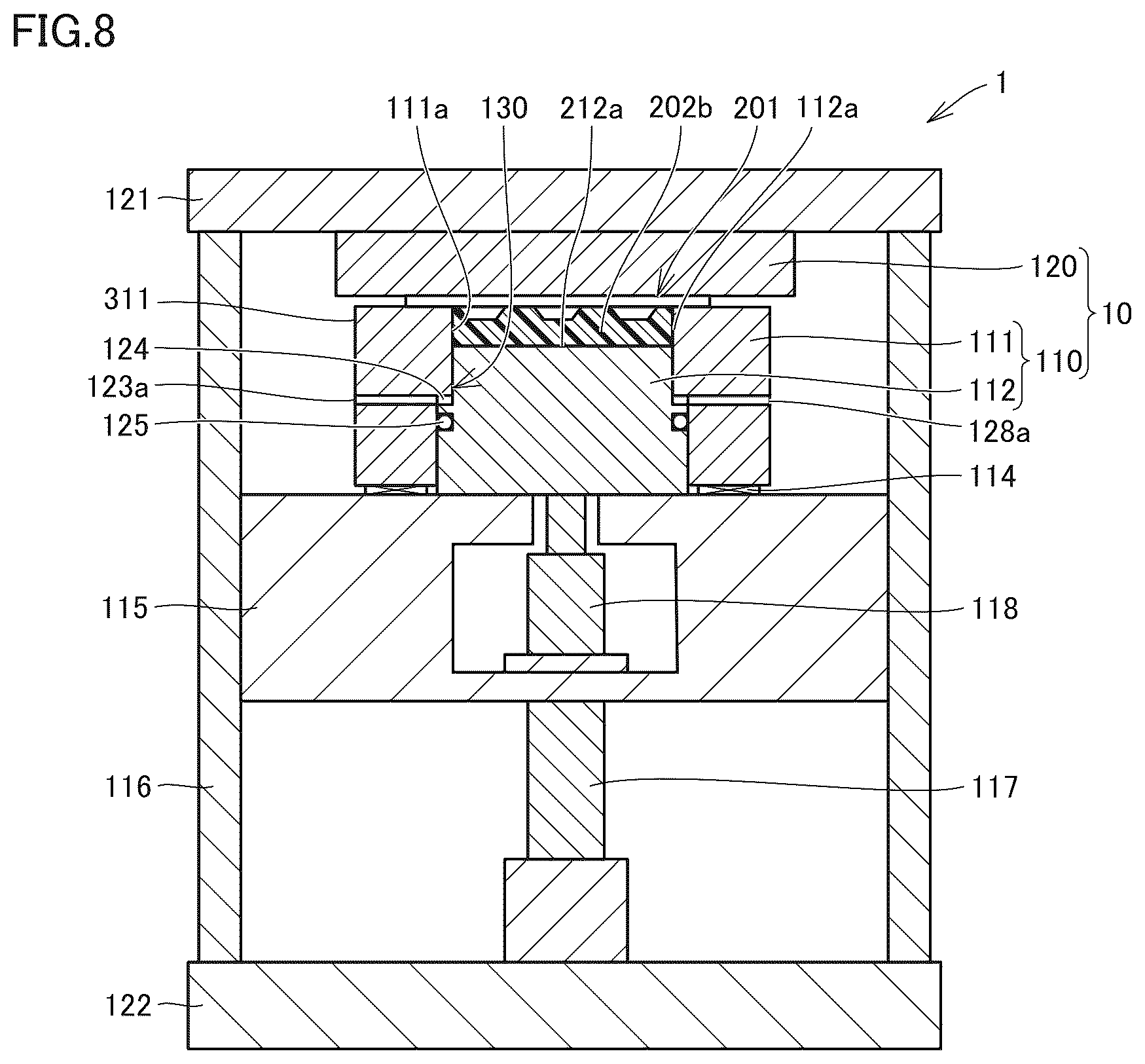 Patent US12564986 Figure 6 – Compression molding die, resin molding device, resin molding system, and method for manufacturing resin molded product