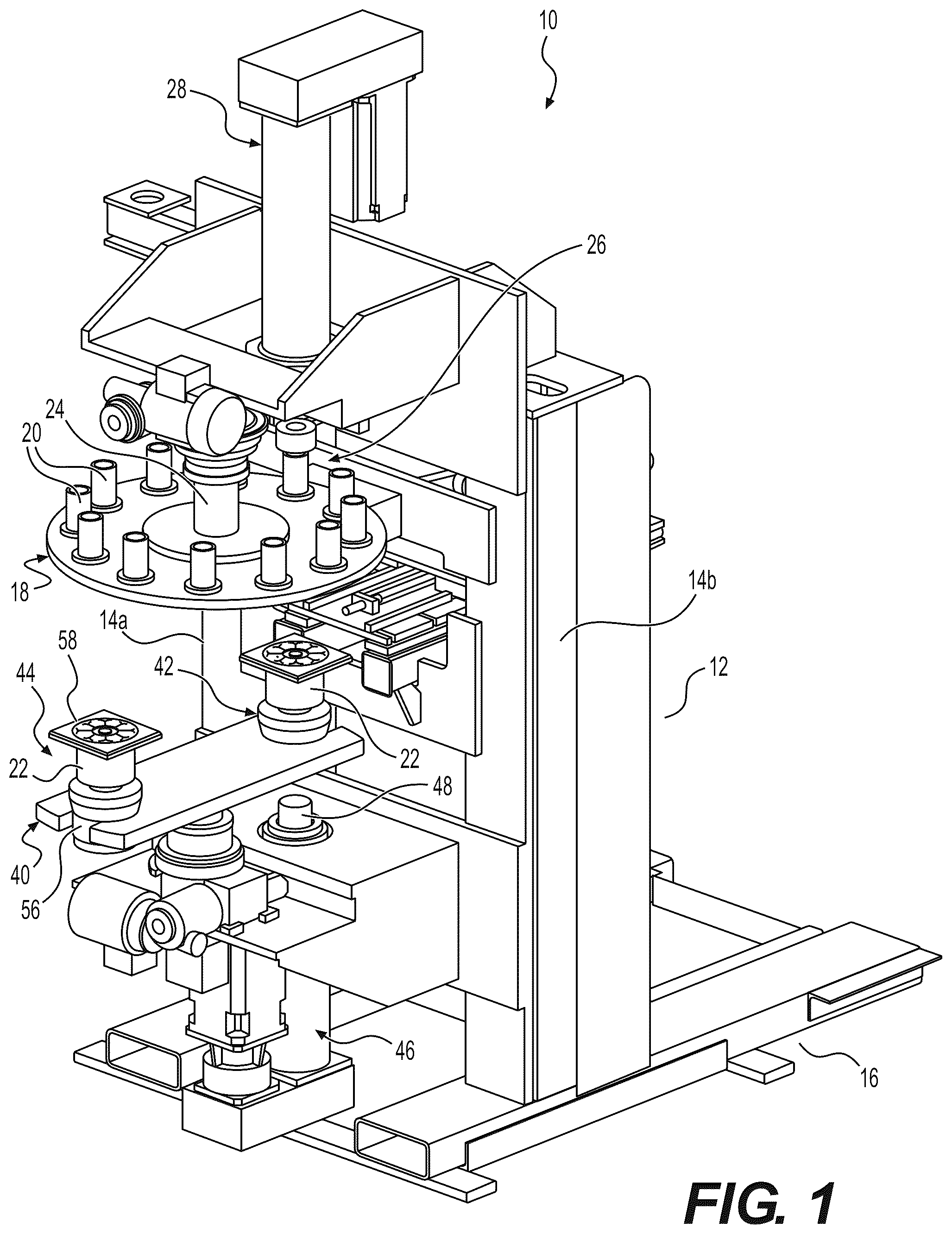 Patent US12564989 Figure 1 – Transfer molding system and methods