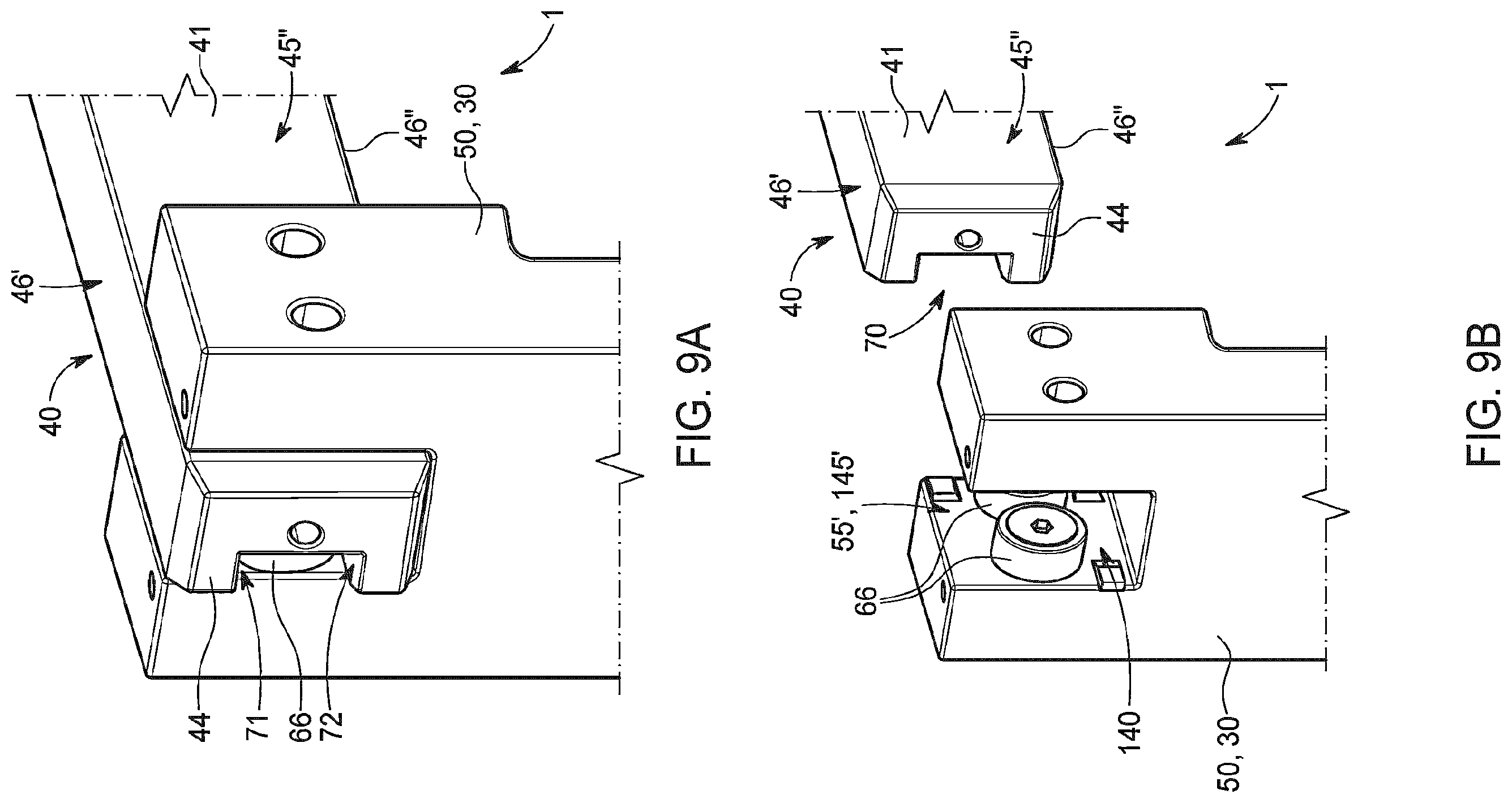Patent US12564990 Figure 7 – Main guide rail with internal track