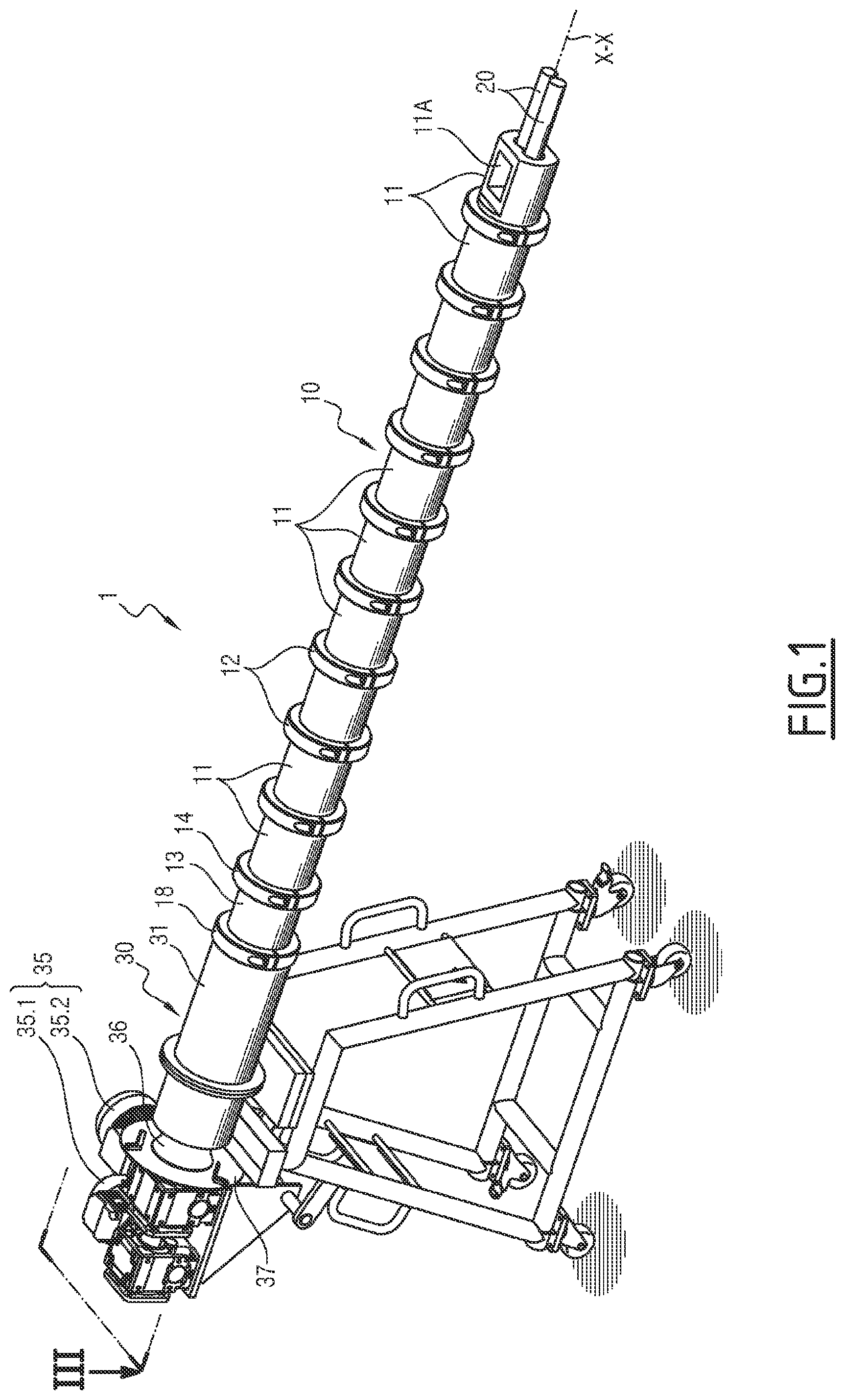 Patent US12564993 Figure 1 – Nozzle for extruding a material rich in protein and water, as well as an extrusion machine comprising such a nozzle