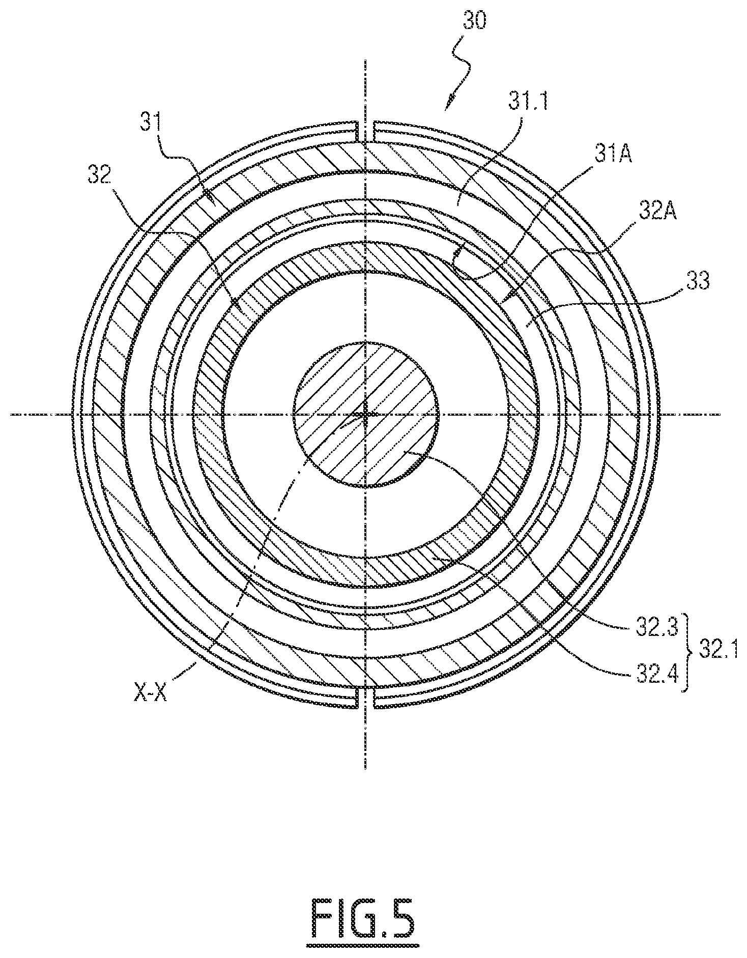 Patent US12564993 Figure 5 – Nozzle for extruding a material rich in protein and water, as well as an extrusion machine comprising such a nozzle