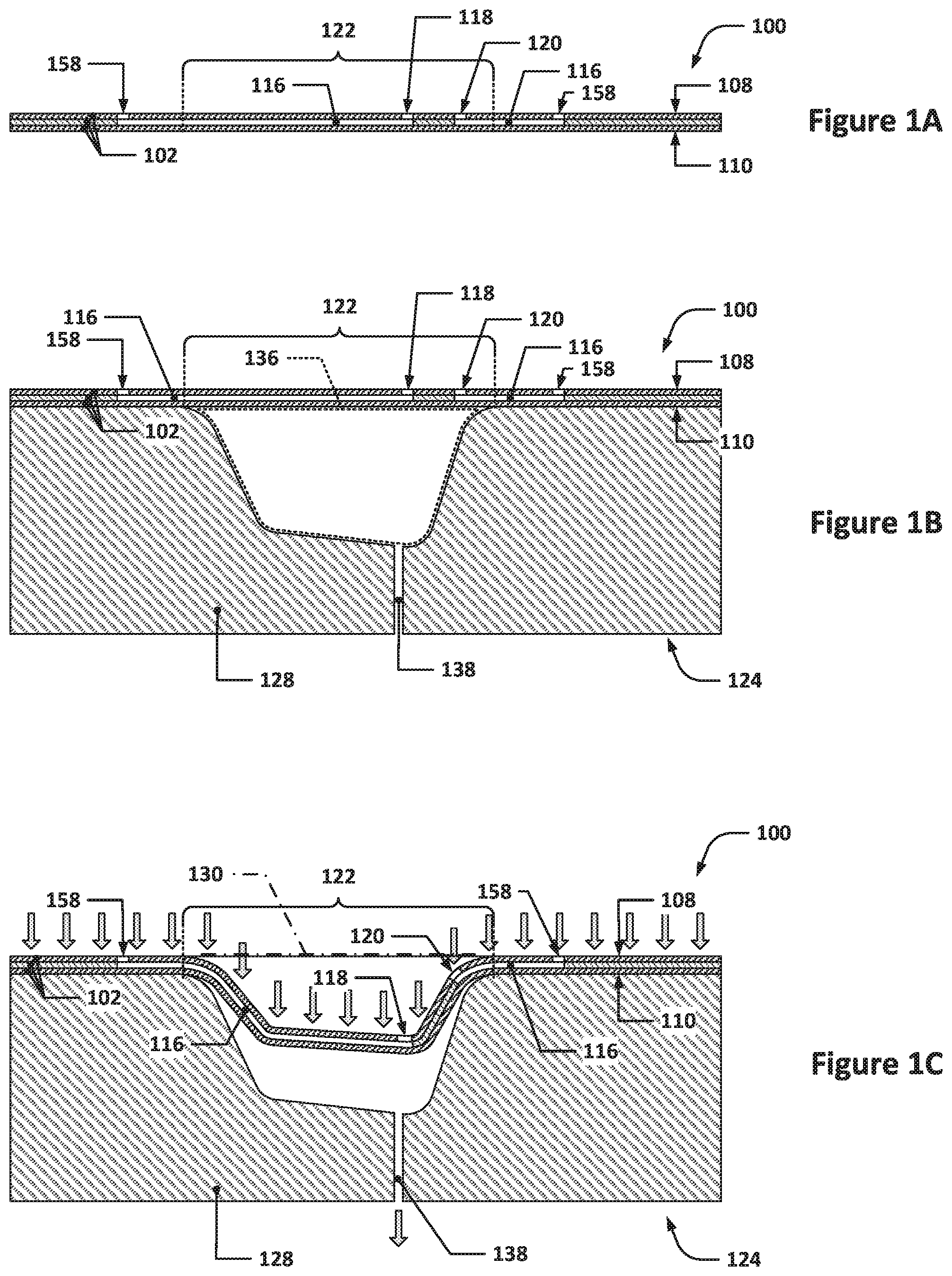 Patent US12564995 Figure 1 – Thermoformed, injection molded, and/or overmolded microfluidic structures and techniques for making the same