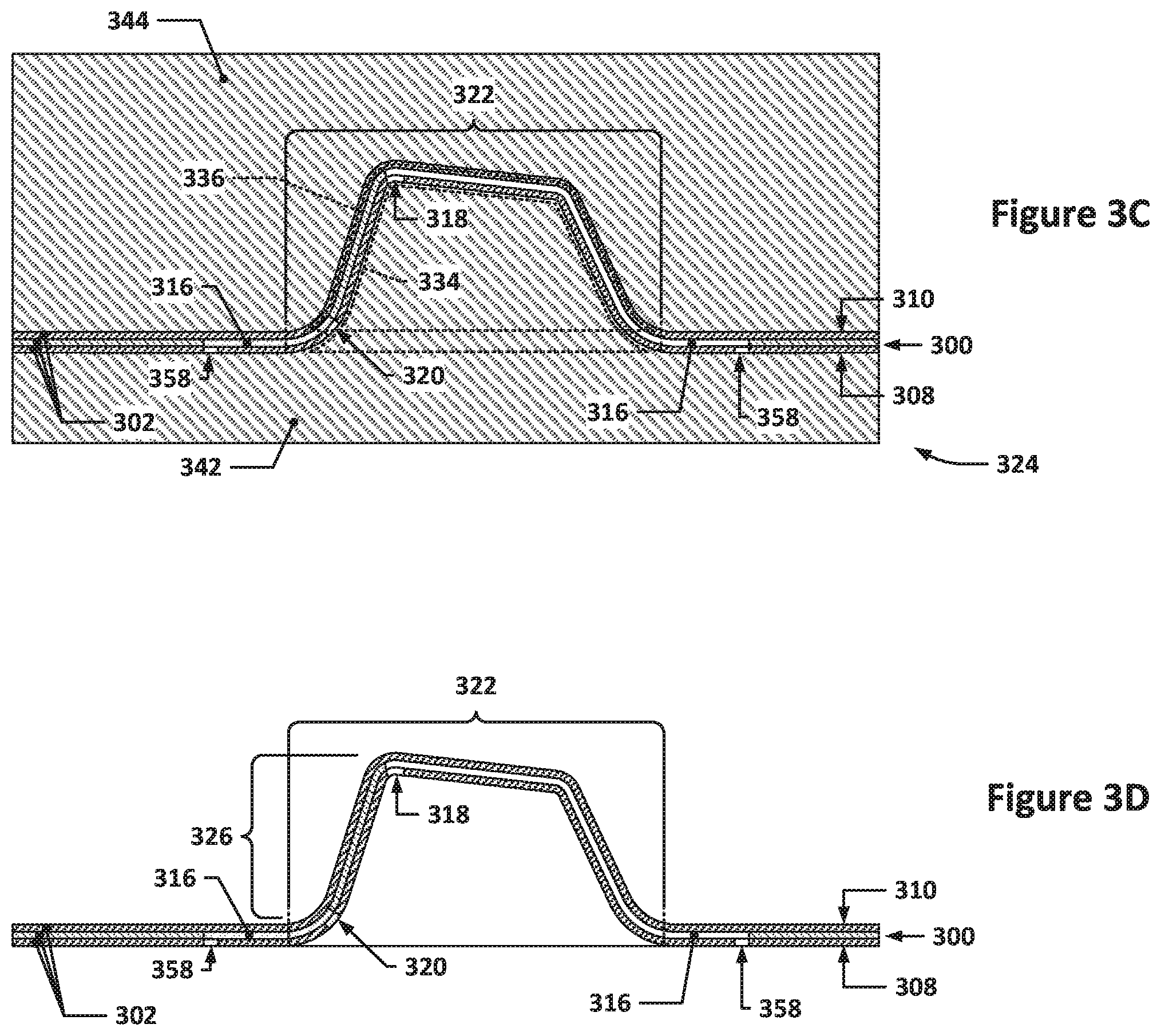 Patent US12564995 Figure 5 – Thermoformed, injection molded, and/or overmolded microfluidic structures and techniques for making the same