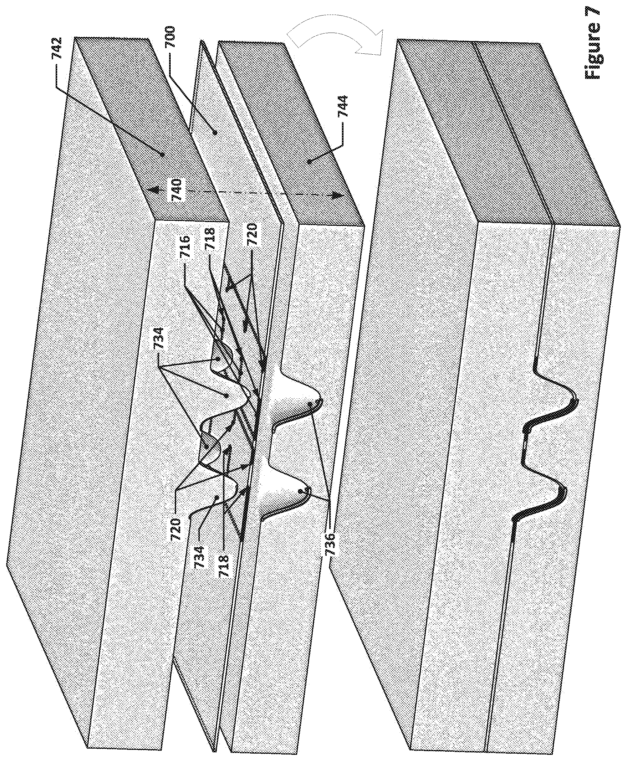 Patent US12564995 Figure 9 – Thermoformed, injection molded, and/or overmolded microfluidic structures and techniques for making the same