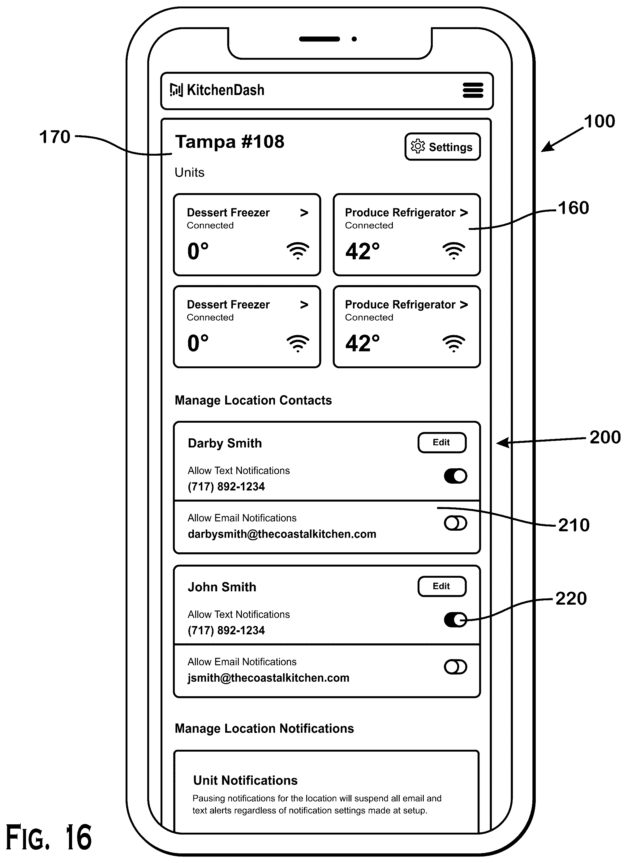 Patent US12567032 Figure 16 – Smart monitoring system