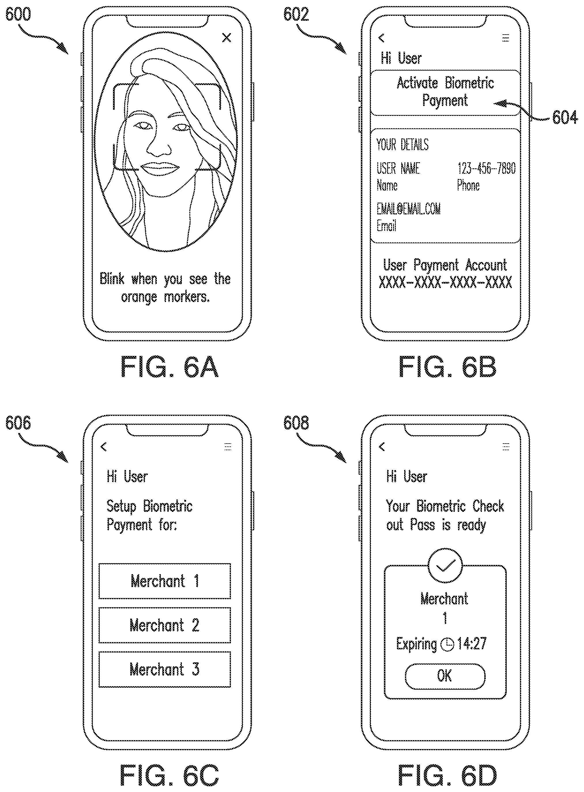 Patent US12567072 Figure 6 – Systems and methods for use in biometric-enabled network interactions