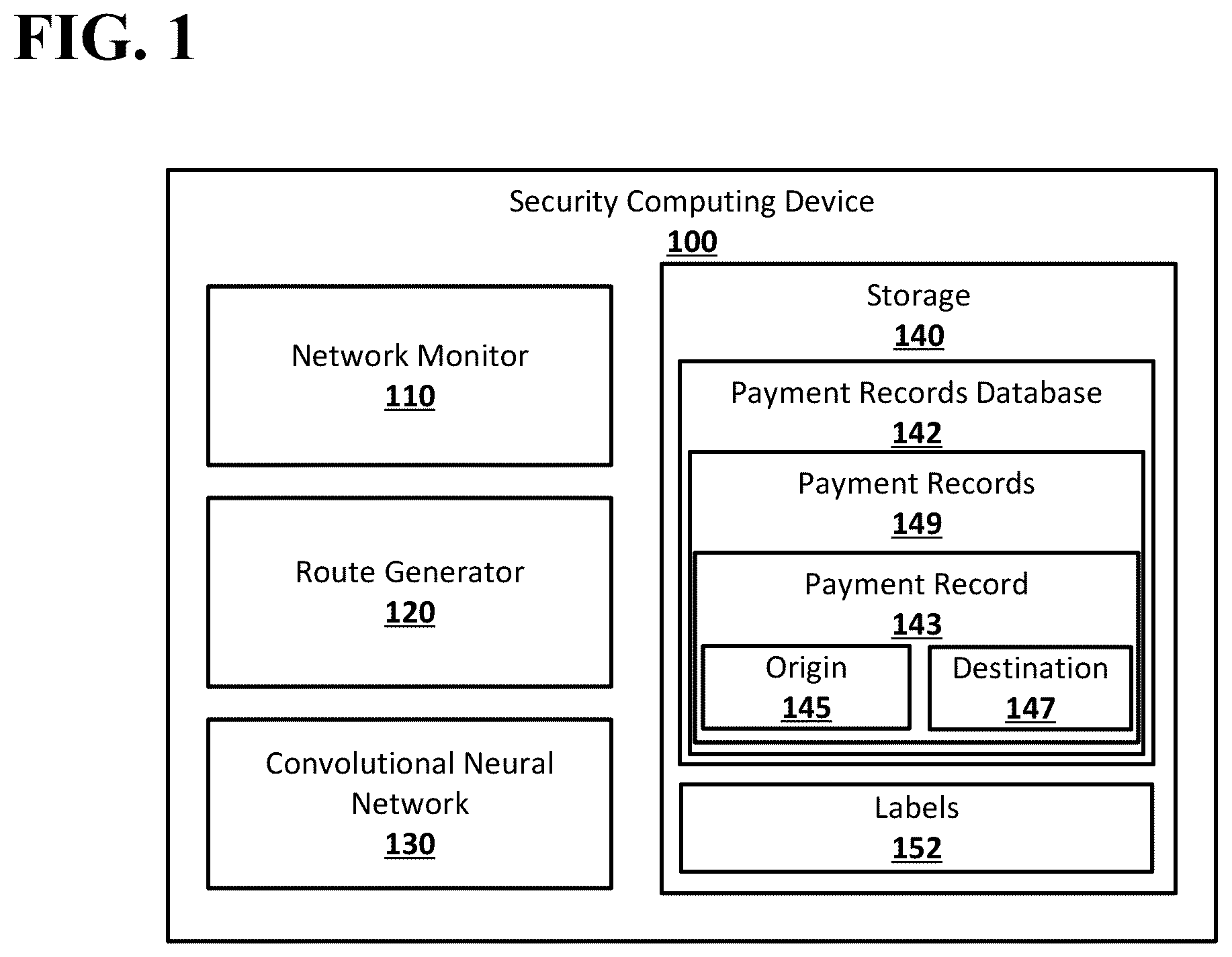 Patent US12567076 Figure 1 – Electronic payment network security