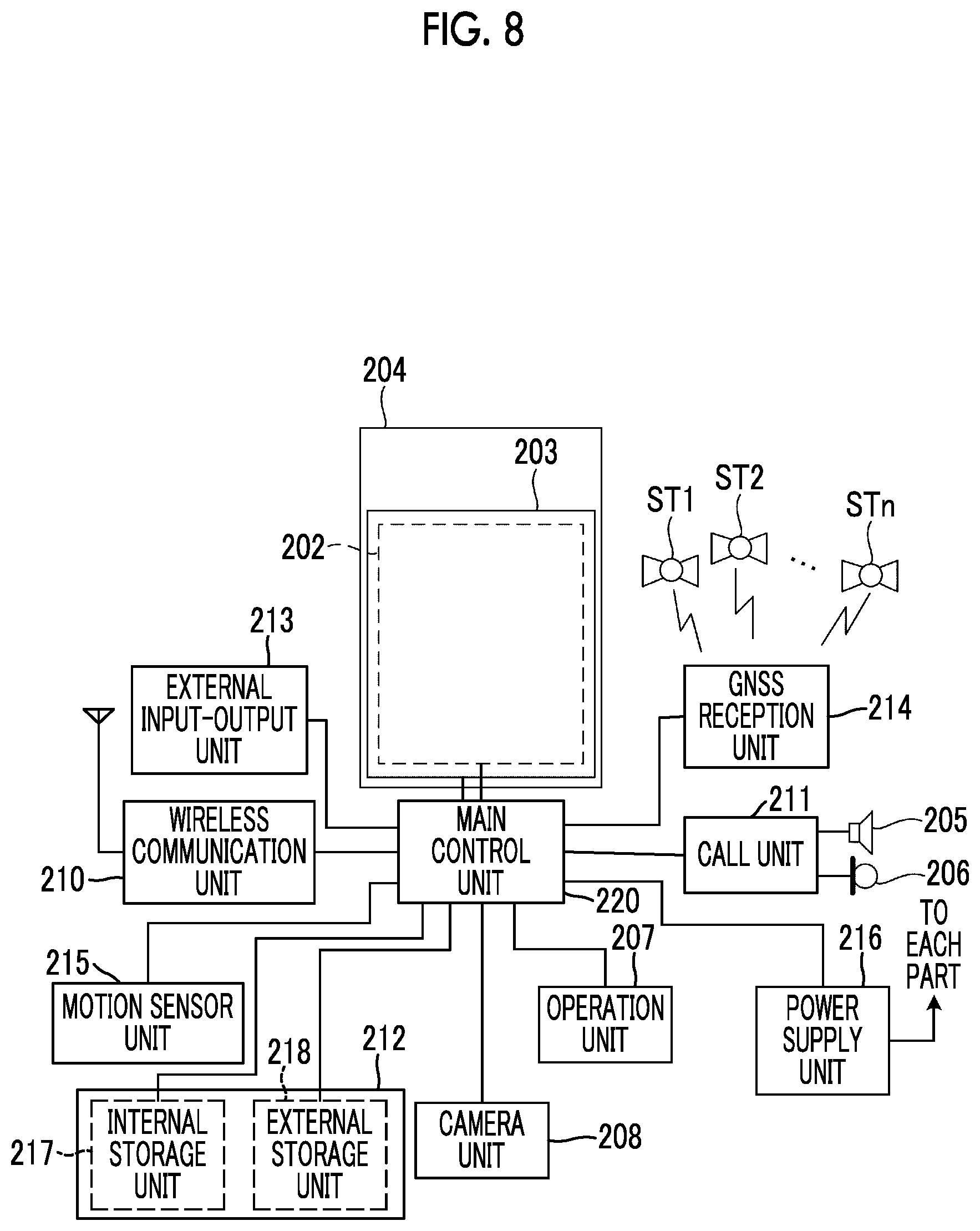 Patent US12567154 Figure 8 – Processing apparatus, method, and medium for high-frequency specific subject processing in image data